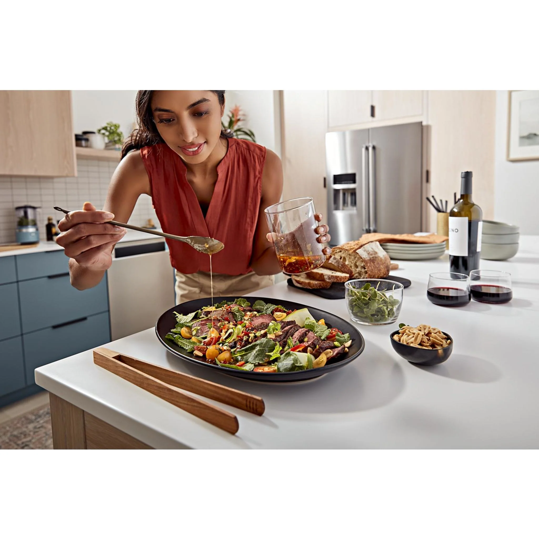 KitchenAid  26.8 cu. ft. 36" Width Standard Depth French Door Refrigerator with Exterior Ice and Water (KRFF507HPS) - Image 36