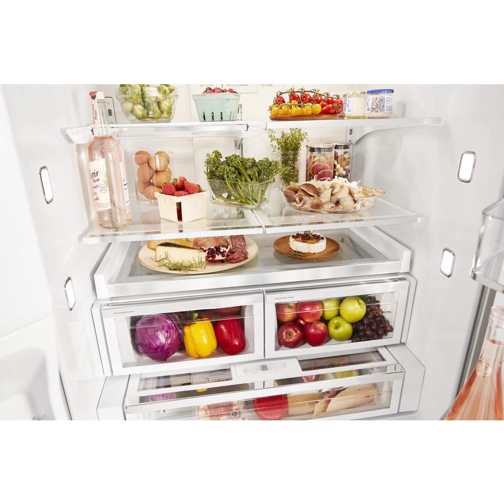 KitchenAid  26.8 cu. ft. 36" Width Standard Depth French Door Refrigerator with Exterior Ice and Water (KRFF507HPS) - Image 39