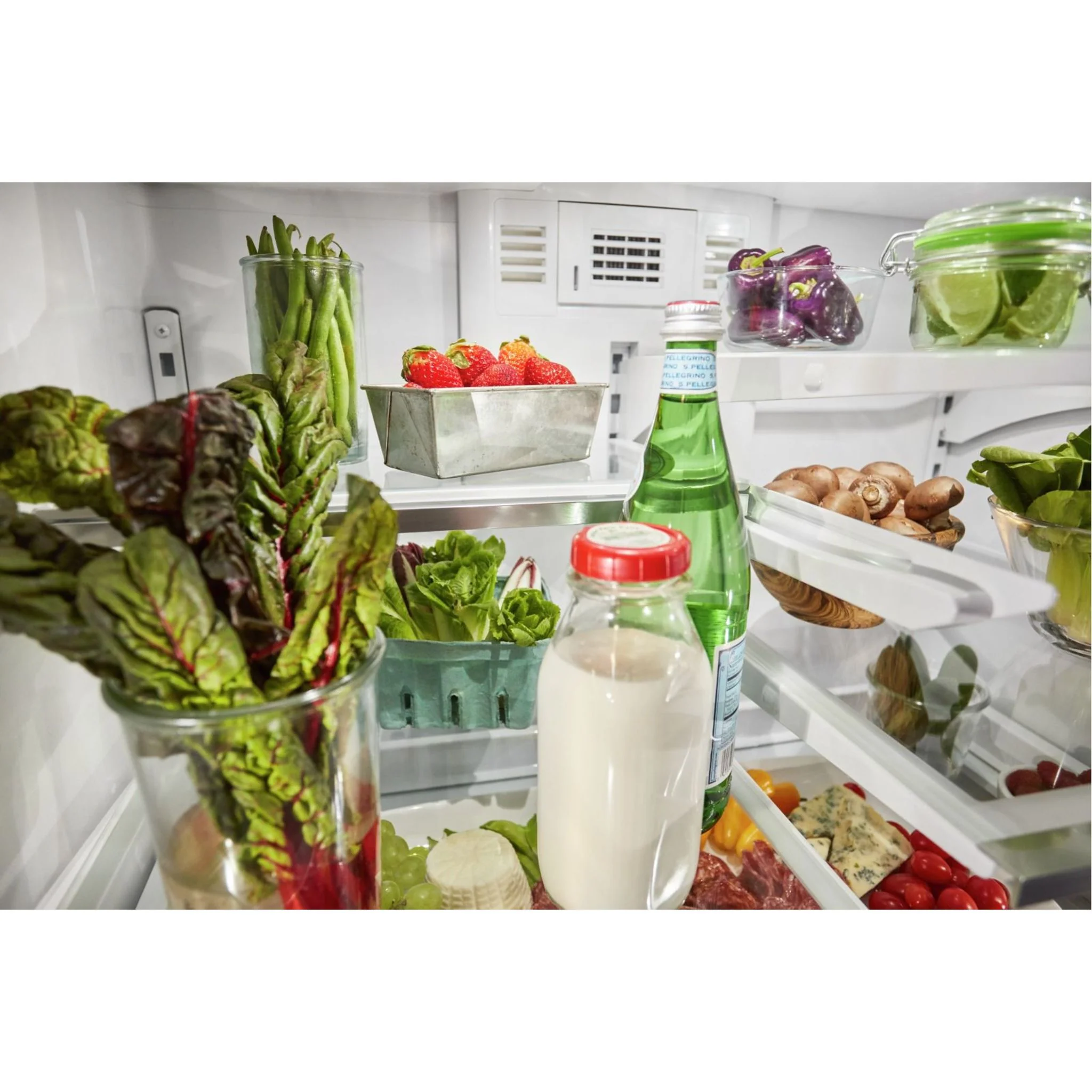 KitchenAid  26.8 cu. ft. 36" Width Standard Depth French Door Refrigerator with Exterior Ice and Water (KRFF507HPS) - Image 4