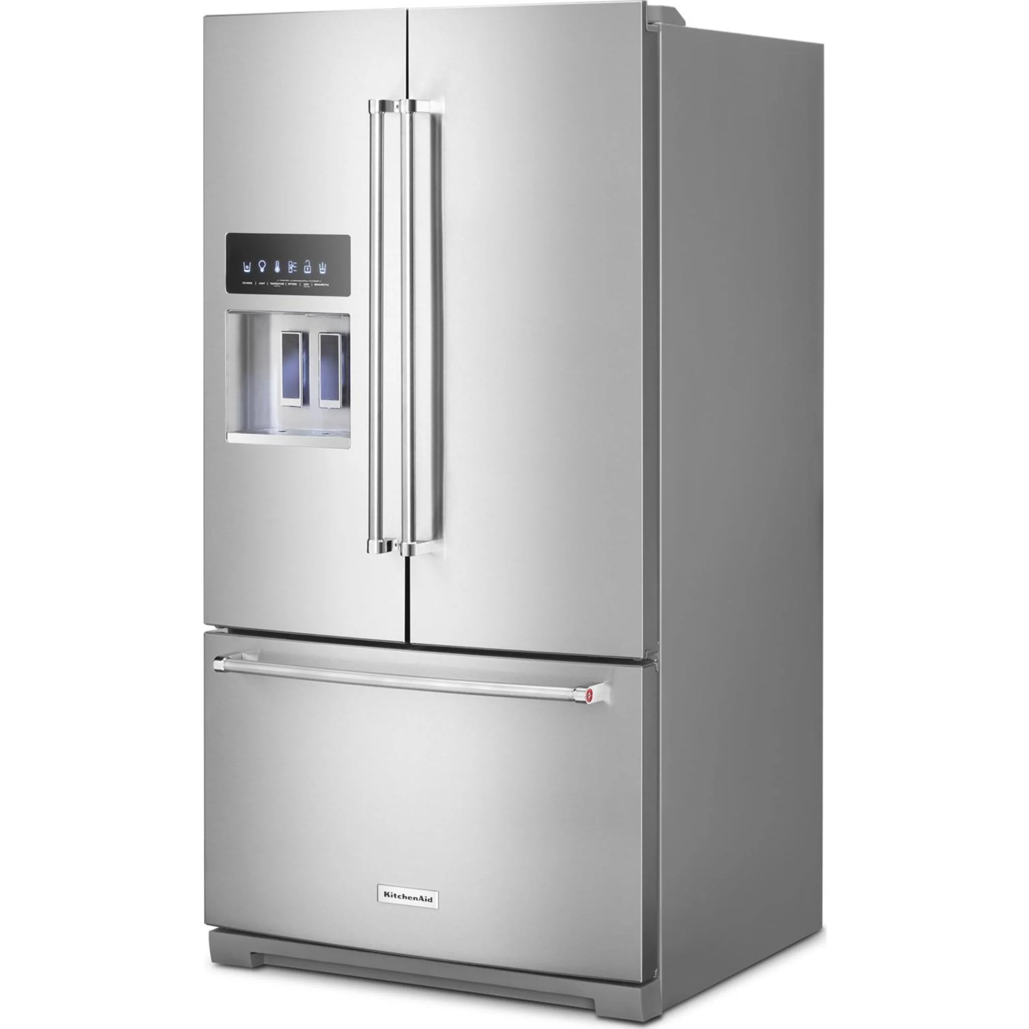 KitchenAid  26.8 cu. ft. 36" Width Standard Depth French Door Refrigerator with Exterior Ice and Water (KRFF507HPS) - Image 41
