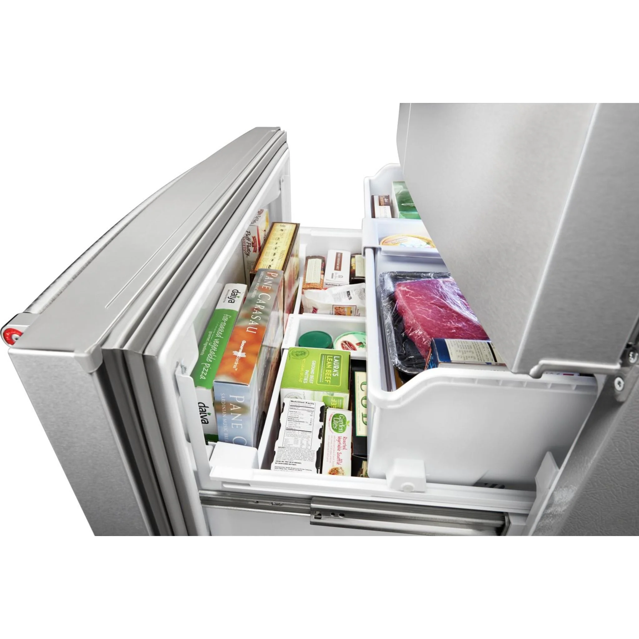 KitchenAid  26.8 cu. ft. 36" Width Standard Depth French Door Refrigerator with Exterior Ice and Water (KRFF507HPS) - Image 6