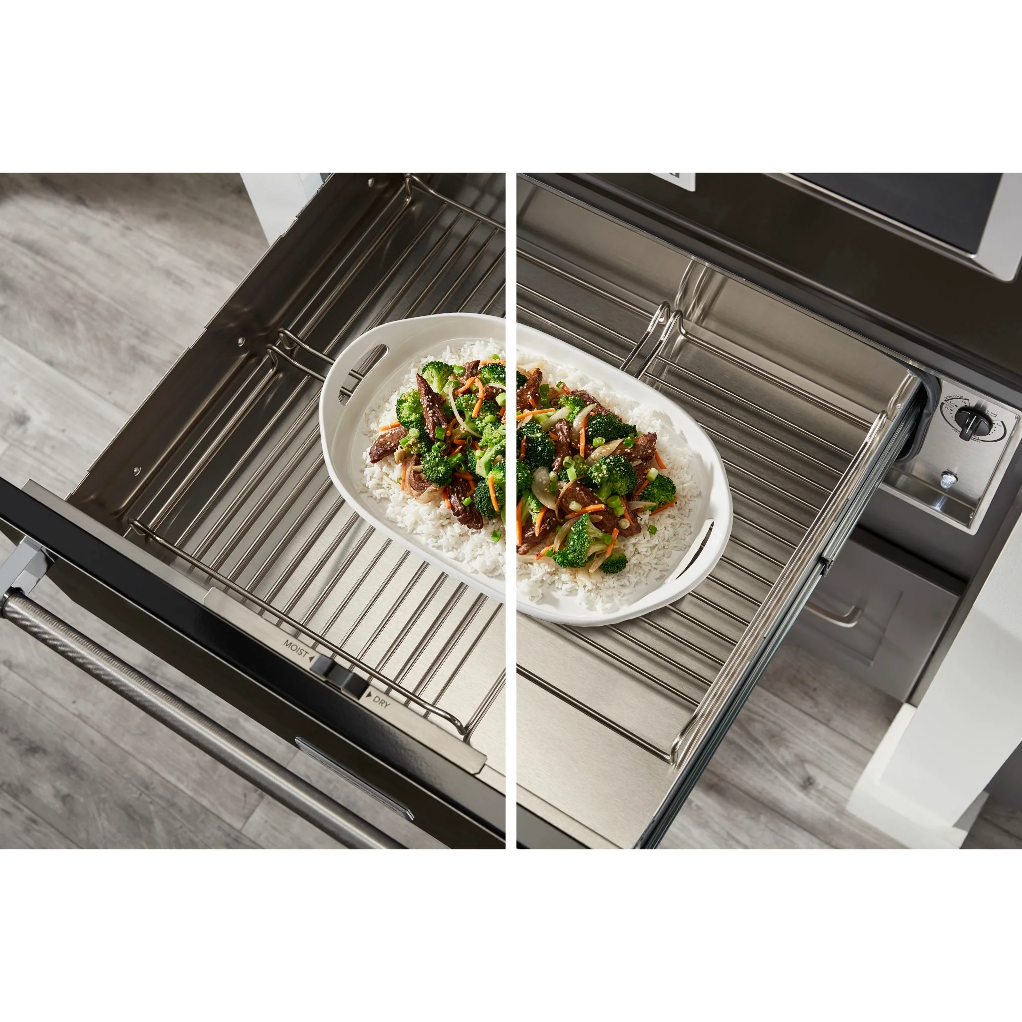 KitchenAid 27'' Slow Cook Warming Drawer with PrintShield Finish - Black Stainless (KOWT107EBS) - Image 12