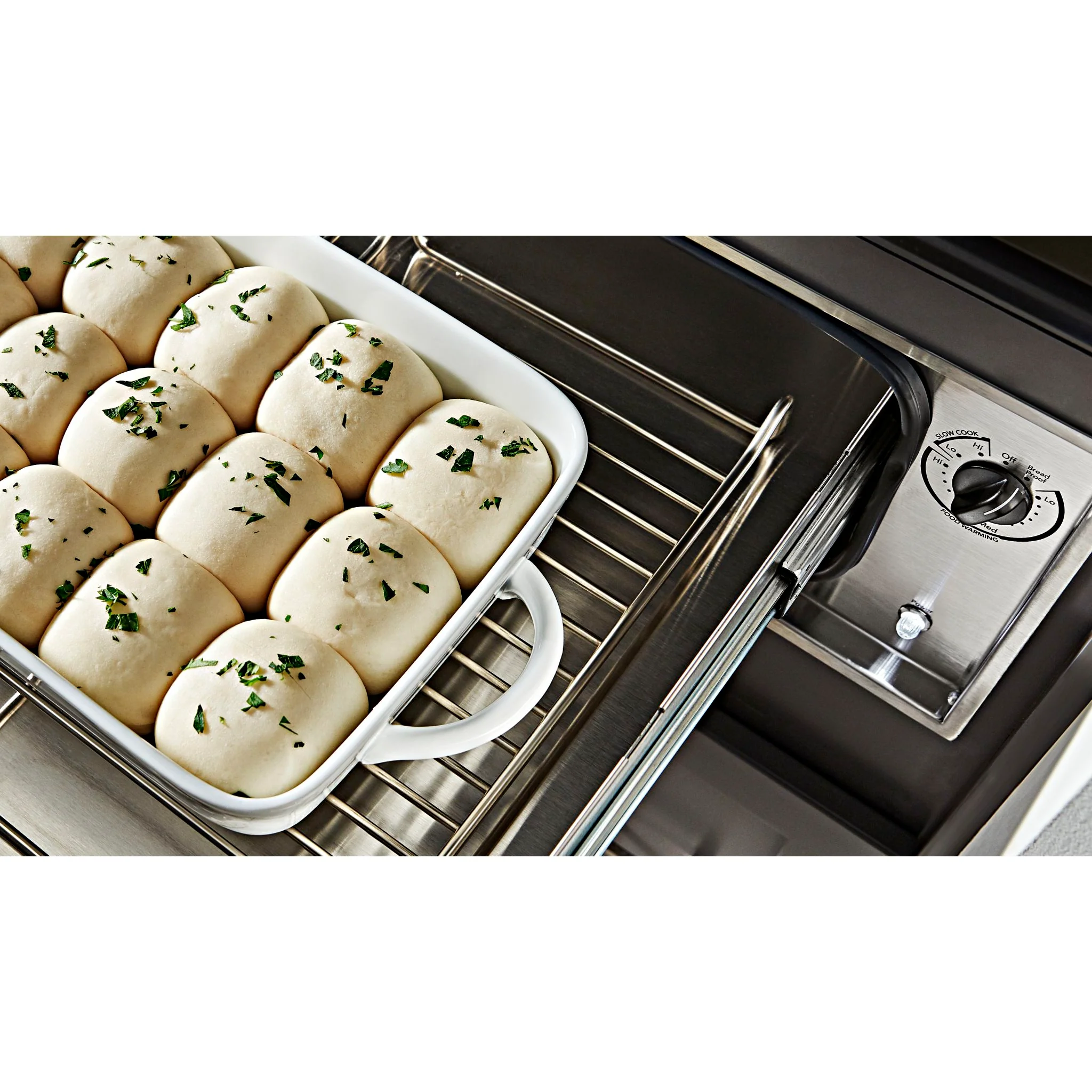 KitchenAid 27'' Slow Cook Warming Drawer with PrintShield Finish - Black Stainless (KOWT107EBS) - Image 13