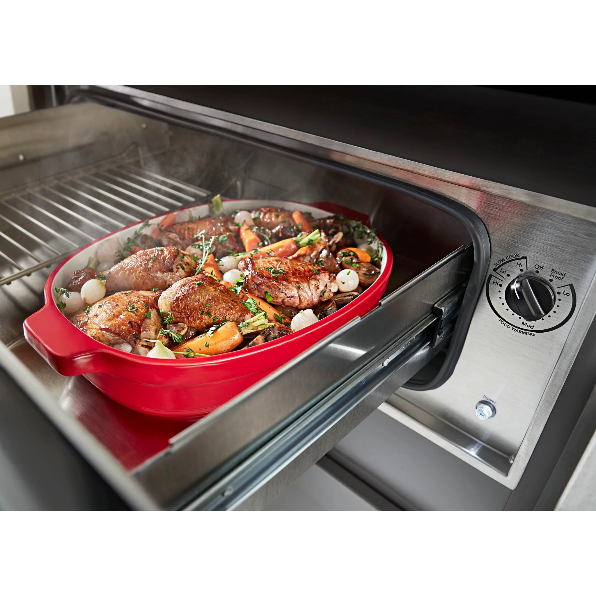 KitchenAid 27'' Slow Cook Warming Drawer with PrintShield Finish - Black Stainless (KOWT107EBS) - Image 7