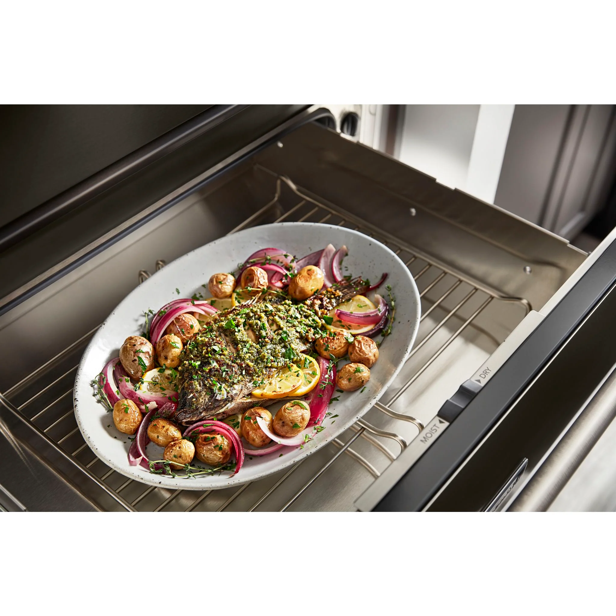 KitchenAid 27'' Slow Cook Warming Drawer with PrintShield Finish - Black Stainless (KOWT107EBS) - Image 9