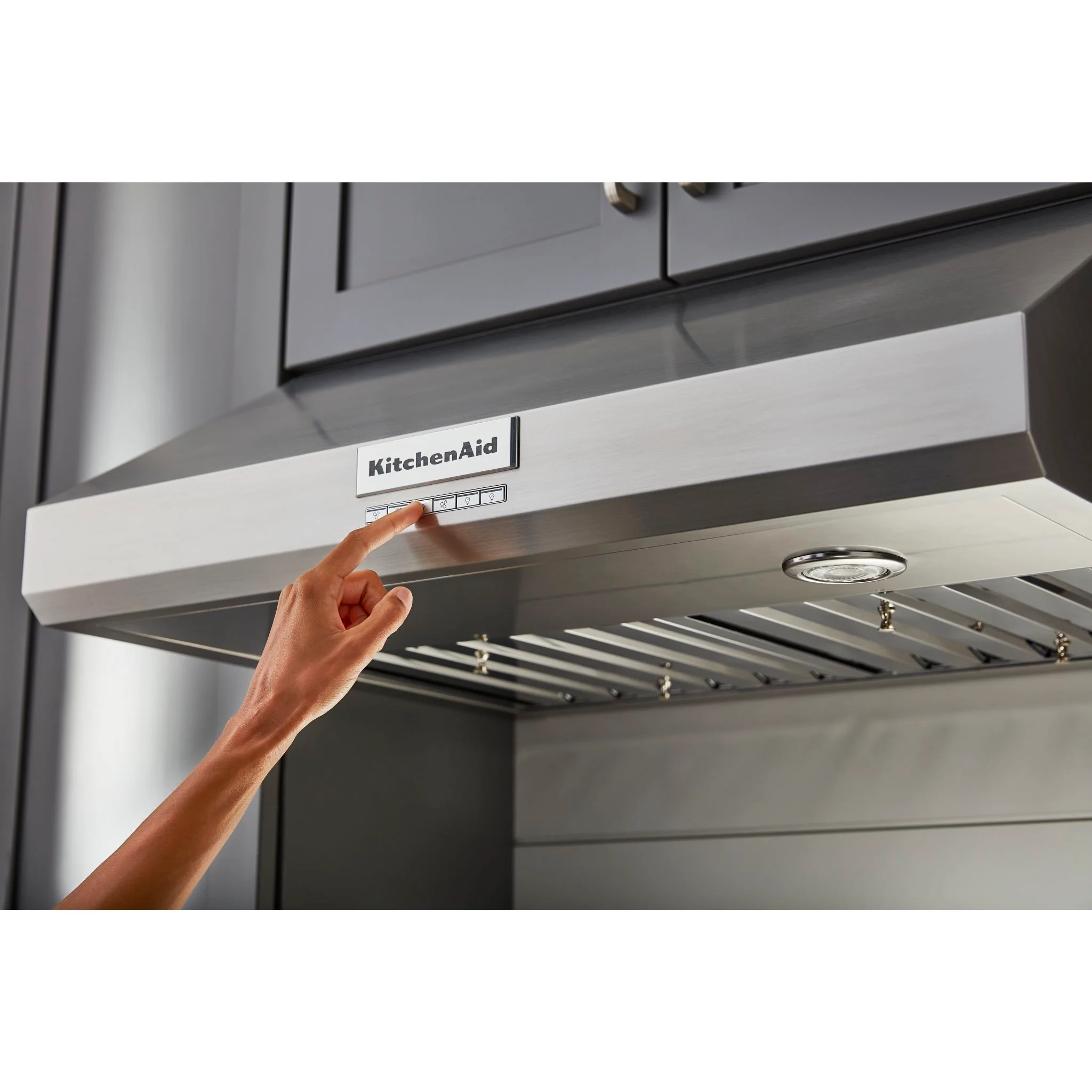 KitchenAid 30" 585 CFM Motor Class Commercial-Style Under-Cabinet Range Hood System -Stainless Steel (KVUC600KSS) - Image 2