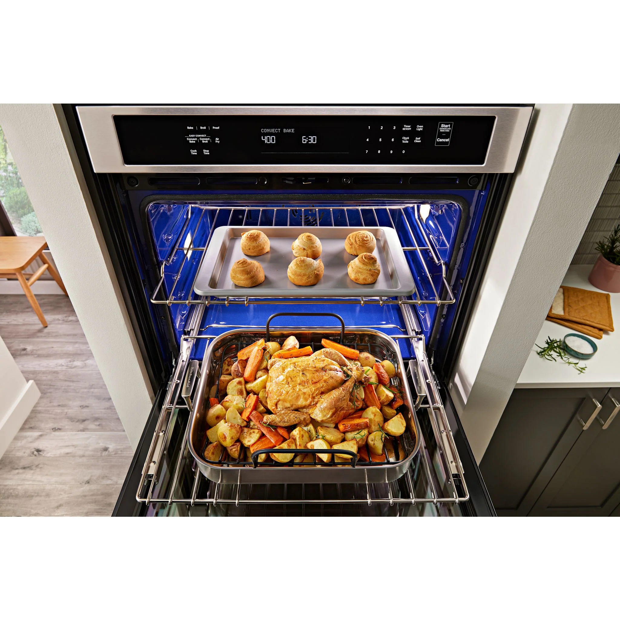 KitchenAid  30" Combination Microwave Wall Oven with Air Fry Mode - PrintShield Stainless (KOEC530PPS) - Image 3