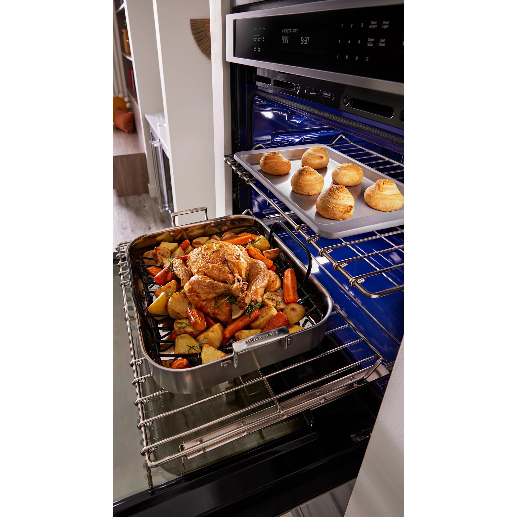 KitchenAid  30" Combination Microwave Wall Oven with Air Fry Mode - PrintShield Stainless (KOEC530PPS) - Image 4