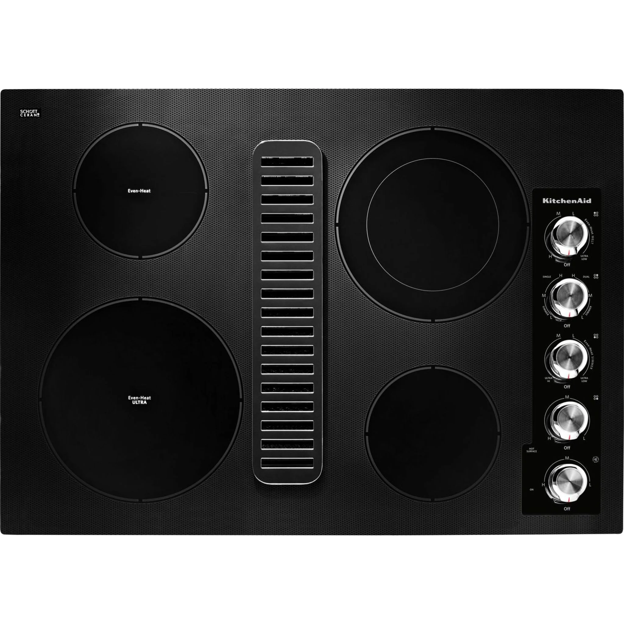 KitchenAid 30" Electric Downdraft Cooktop with 4 Elements -Black (KCED600GBL) - Image 13