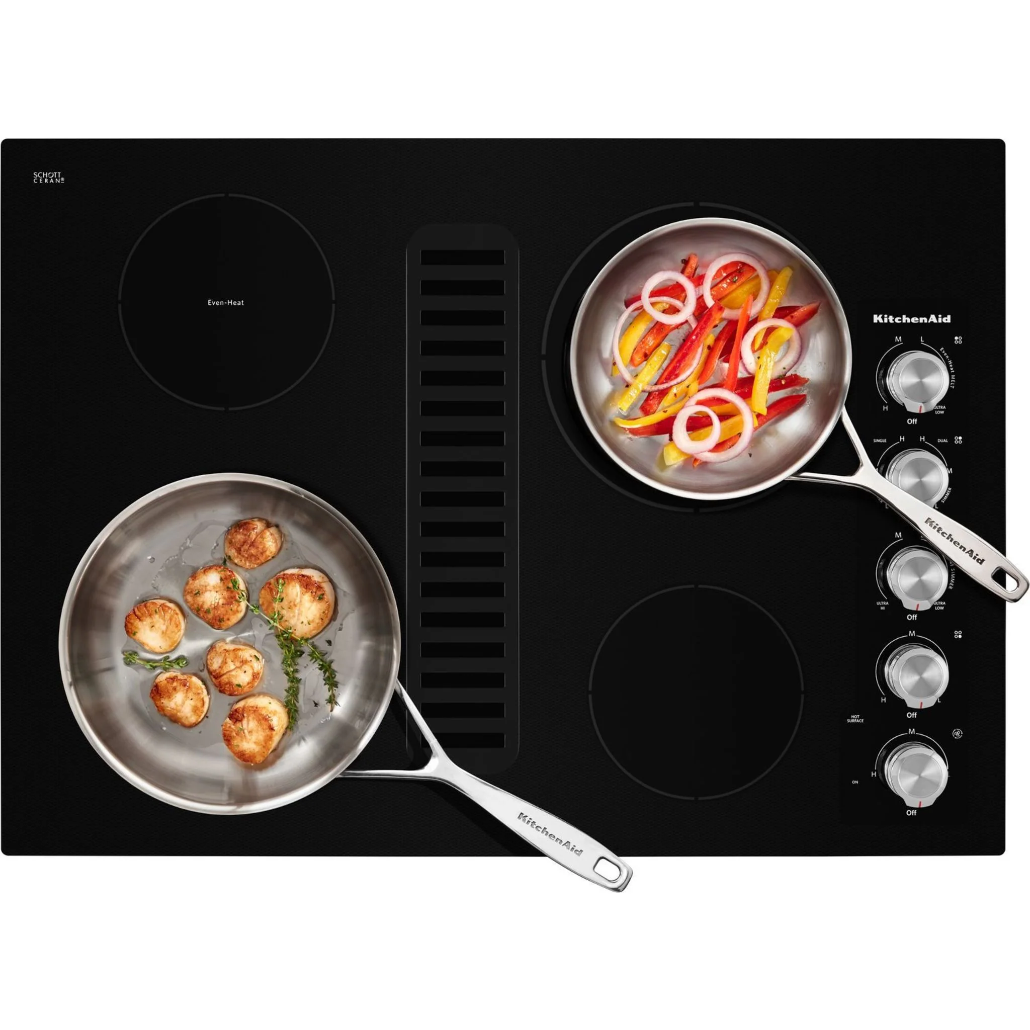 KitchenAid 30" Electric Downdraft Cooktop with 4 Elements -Black (KCED600GBL) - Image 14