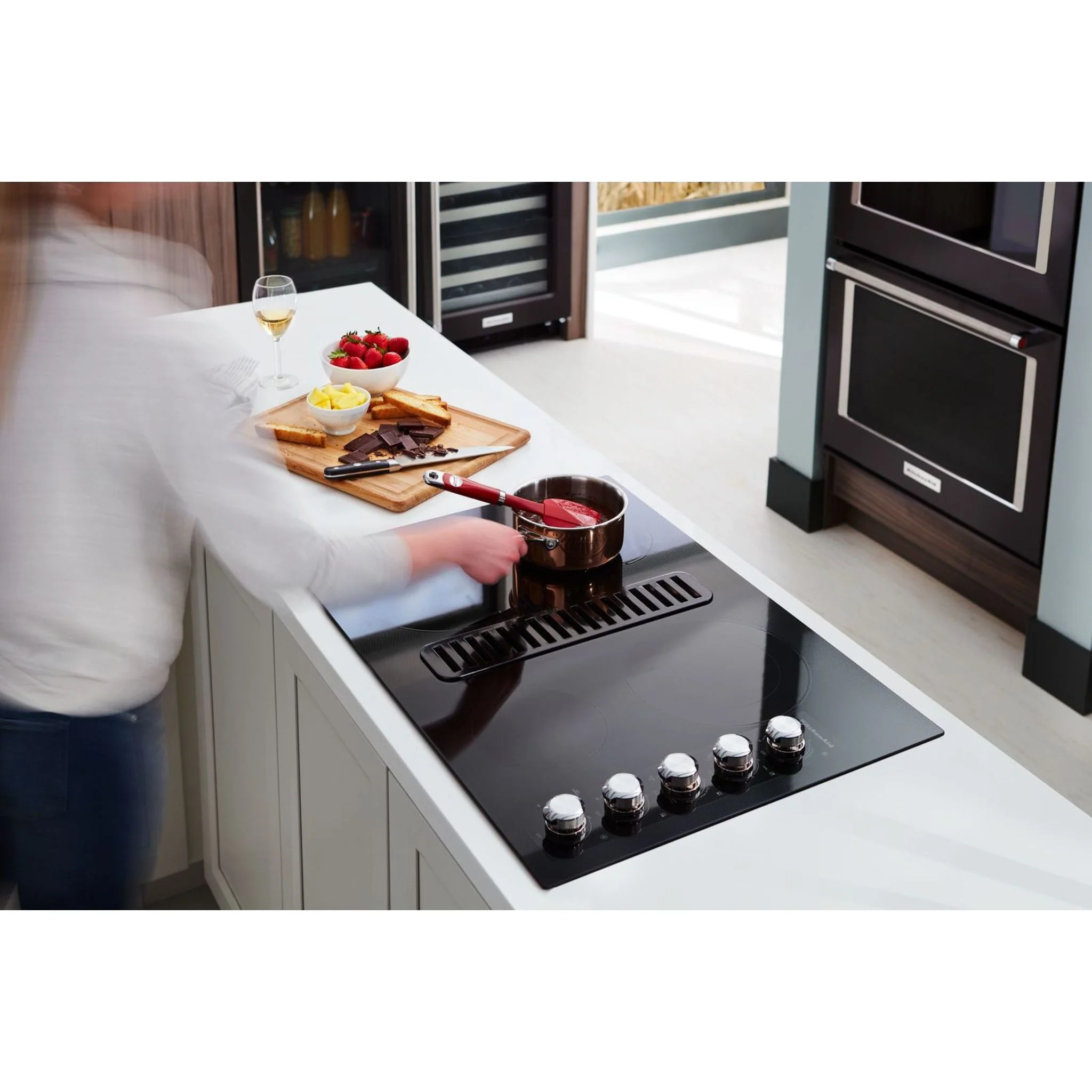 KitchenAid 30" Electric Downdraft Cooktop with 4 Elements -Black (KCED600GBL) - Image 7