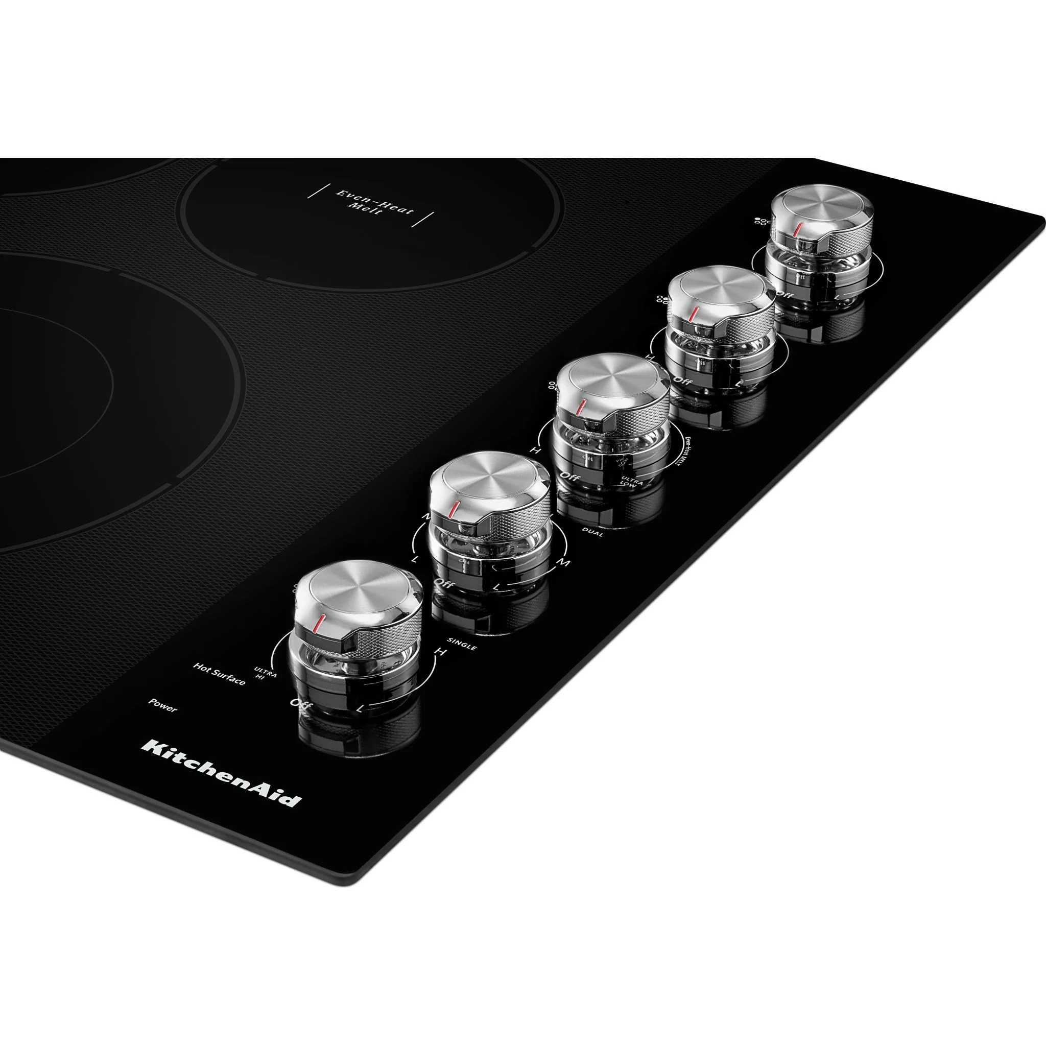 KitchenAid 30" Electric Cooktop with 5 Elements and Knob Controls -Black (KCES550HBL) - Image 4