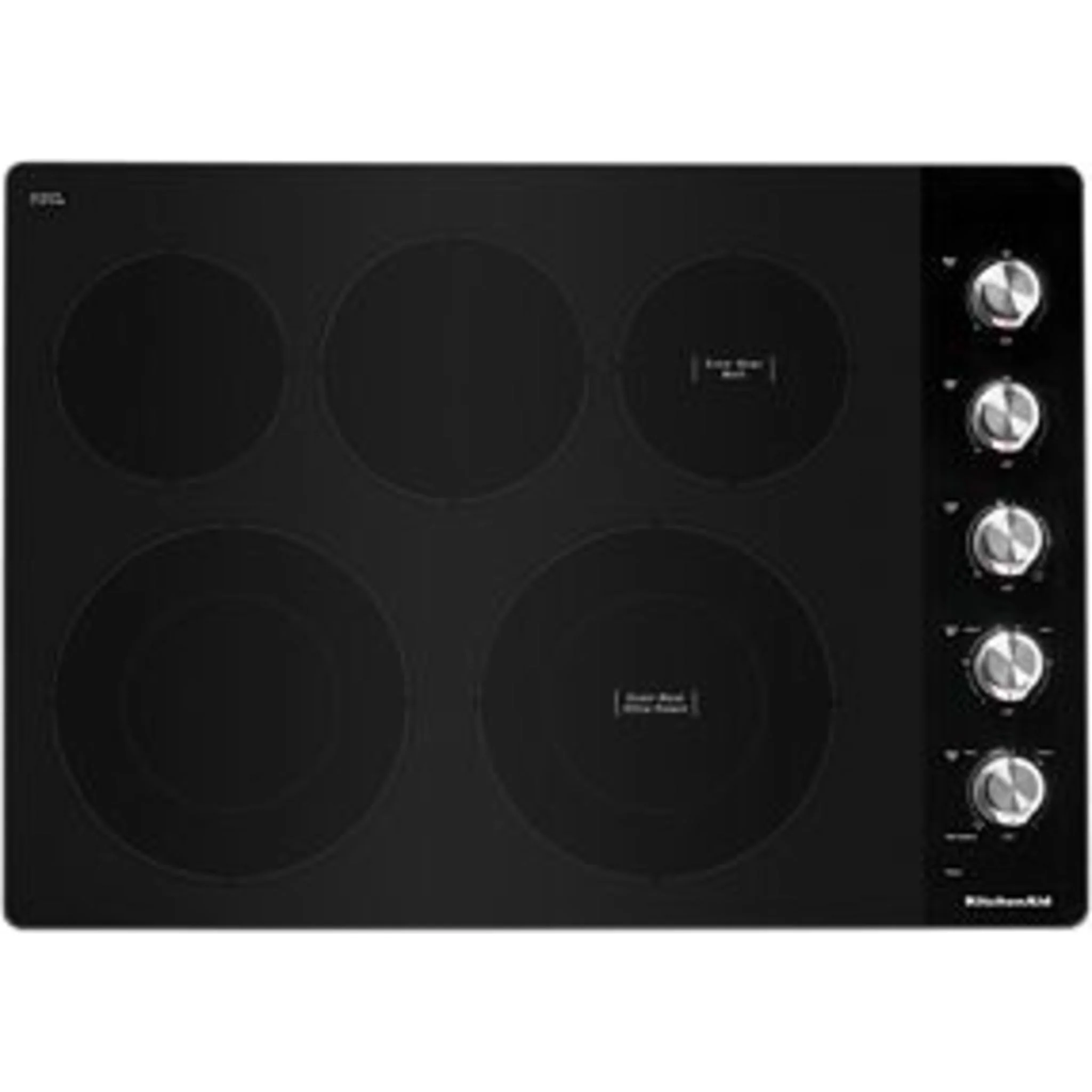 KitchenAid 30" Electric Cooktop with 5 Elements and Knob Controls -Stainless Steel (KCES550HSS) - Image 3