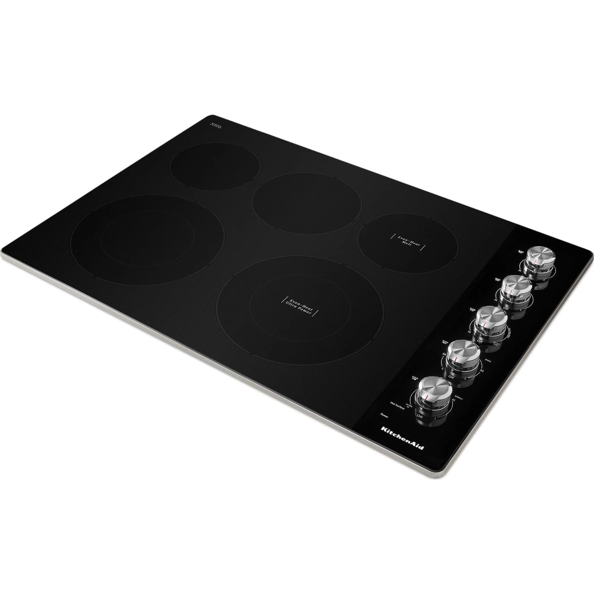 KitchenAid 30" Electric Cooktop with 5 Elements and Knob Controls -Stainless Steel (KCES550HSS) - Image 6