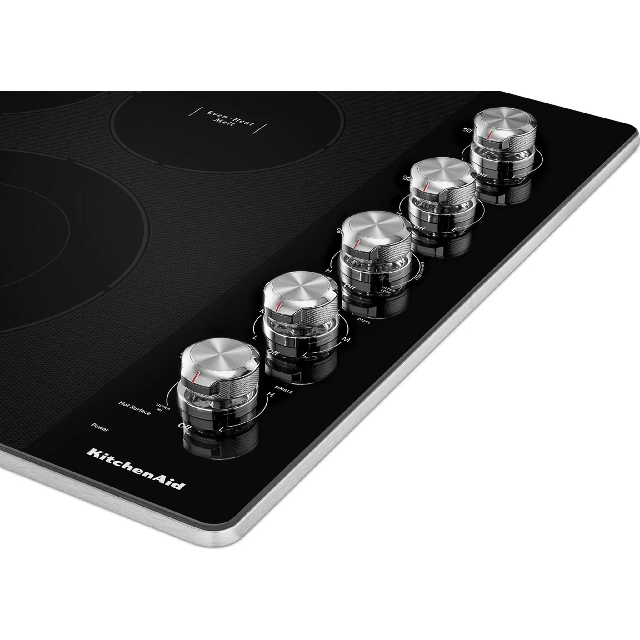 KitchenAid 30" Electric Cooktop with 5 Elements and Knob Controls -Stainless Steel (KCES550HSS) - Image 9