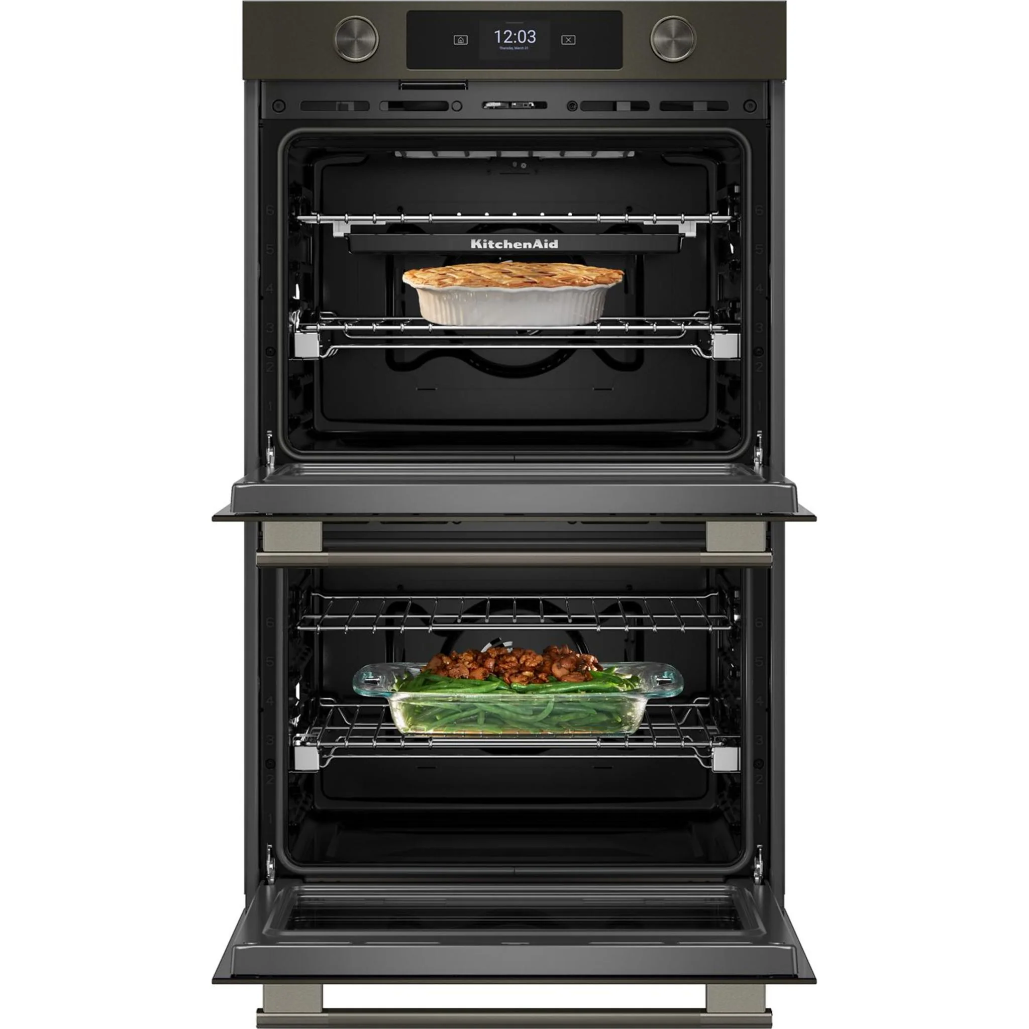 KitchenAid 30" Double Wall Oven (KOED930SBE) - Black Ore - Image 2