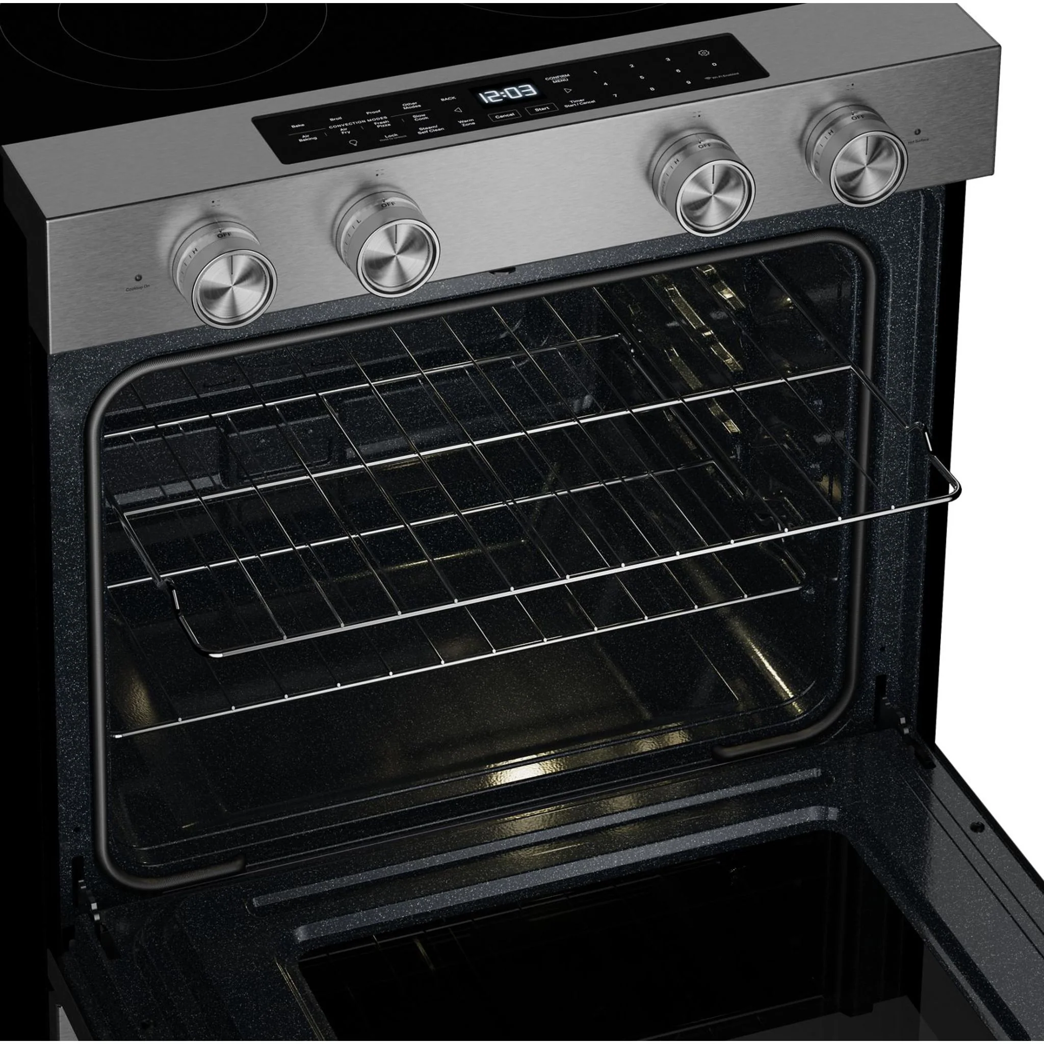 KitchenAid 5.3 Cu. Ft. Smart Slide-in Electric Range with Convection Cooking Modes -PrintShield™ Stainless Finish (YKSES330SPS) - Image 7