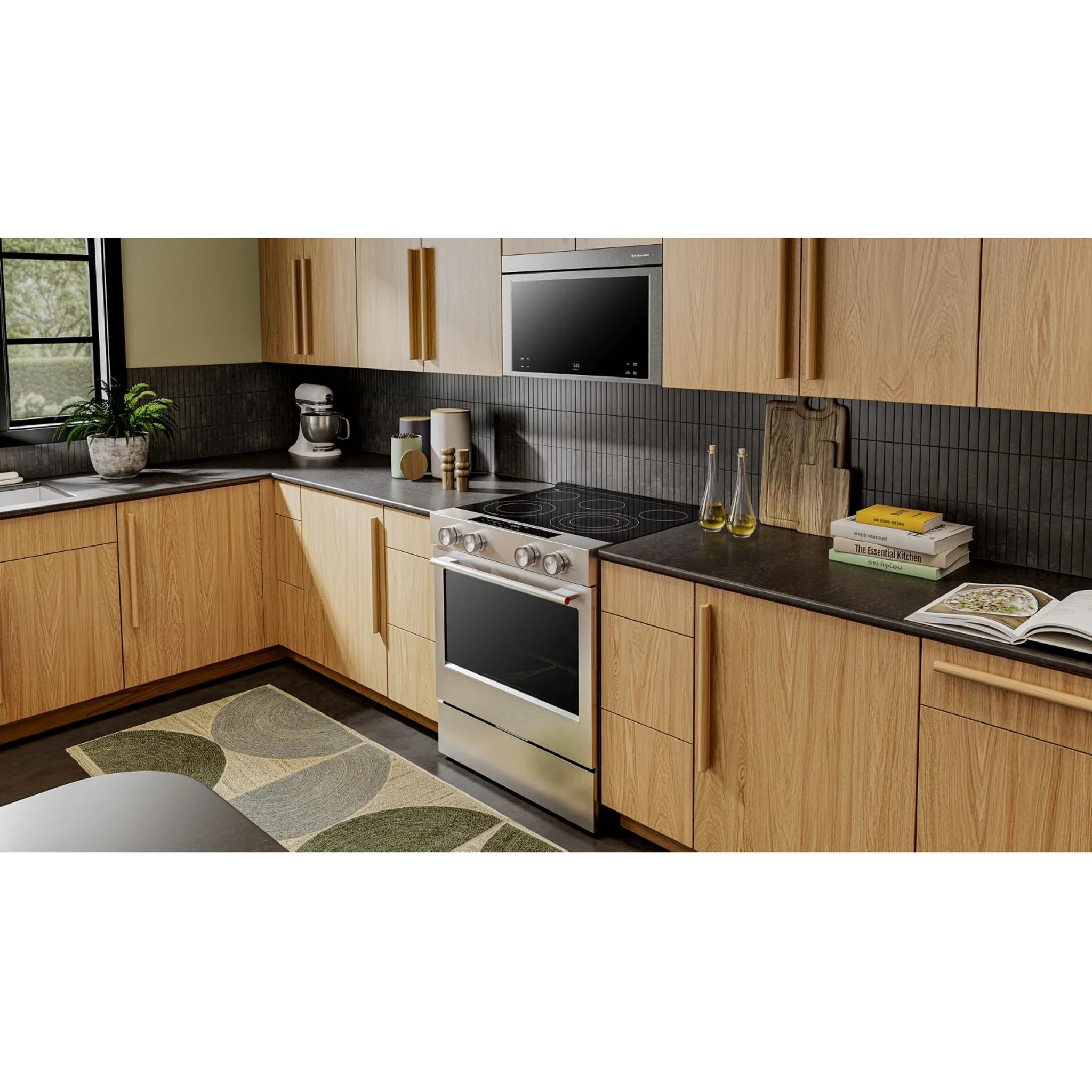 KitchenAid 5.3 Cu. Ft. Smart Slide-in Electric Range with Convection Cooking Modes -PrintShield™ Stainless Finish (YKSES330SPS) - Image 9