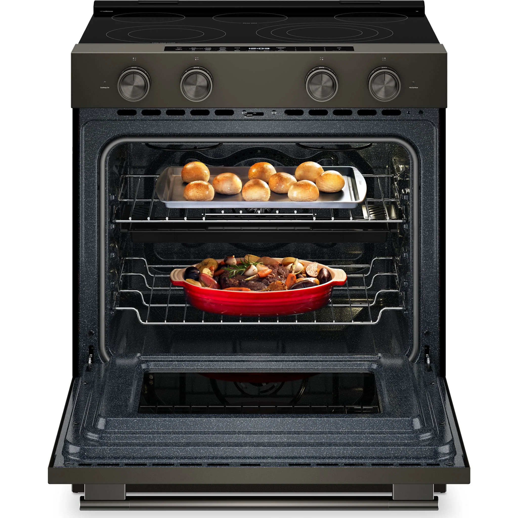 KitchenAid 5.3 Cu. Ft. Slide-in Electric Range with Two Even-HeatHyper Elements and Convection Cooking Modes -Black Ore (YKSES530SBE) - Image 5