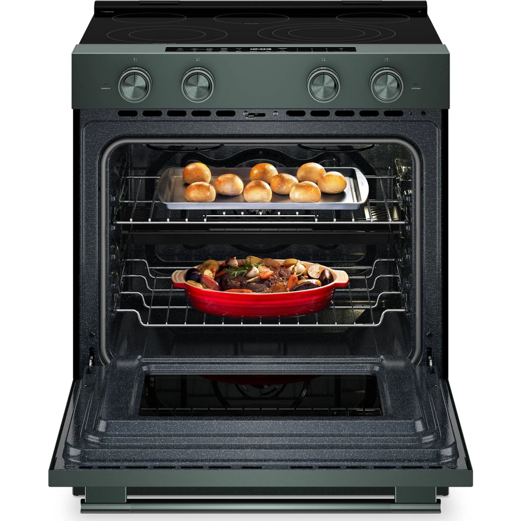 KitchenAid 5.3 Cu. Ft. Slide-in Electric Range with Two Even-HeatHyper Elements and Convection Cooking Modes -Juniper (YKSES530SJP) - Image 2
