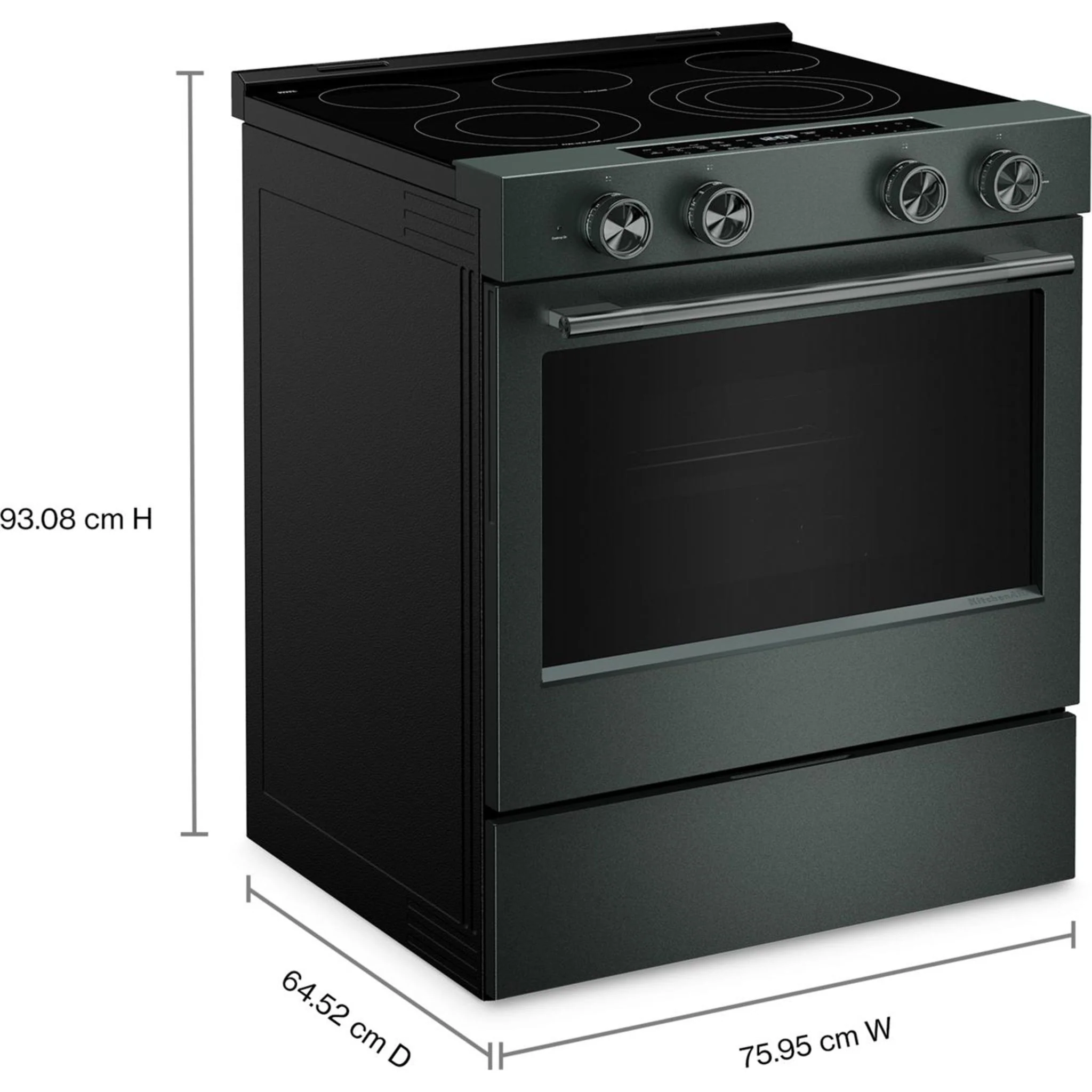 KitchenAid 5.3 Cu. Ft. Slide-in Electric Range with Two Even-HeatHyper Elements and Convection Cooking Modes -Juniper (YKSES530SJP) - Image 3