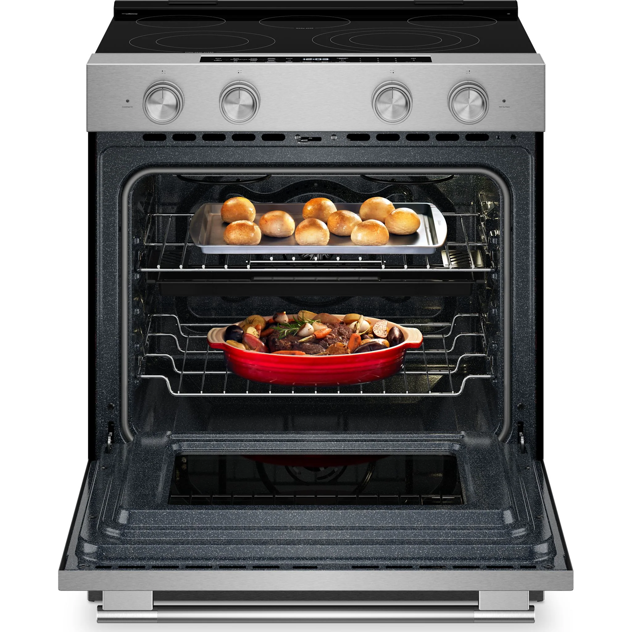 KitchenAid 5.3 Cu. Ft. Slide-in Electric Range with Two Even-HeatHyper Elements and Convection Cooking Modes -Fingerprint Resistant Stainless Steel (YKSES530SPS) - Image 8