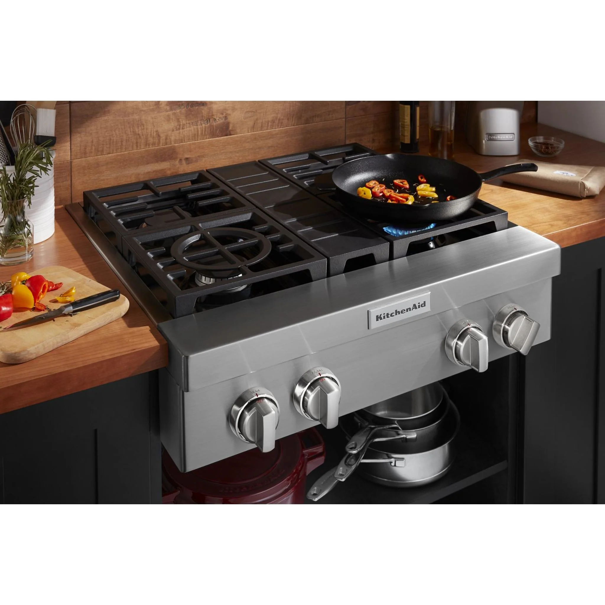 KitchenAid 30'' 4-Burner Commercial-Style Gas Rangetop -Stainless Steel (KCGC500JSS) - Image 26