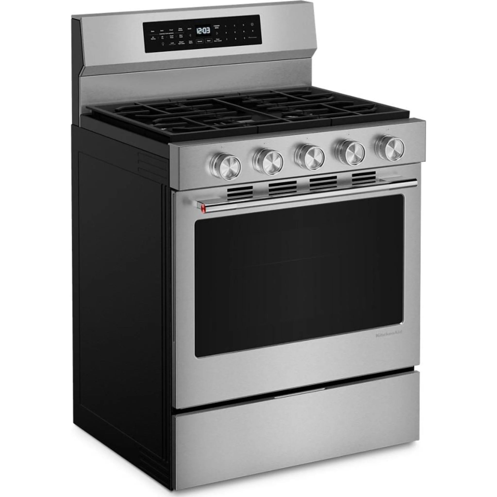 KitchenAid 5.0 Cu. Ft. Smart Freestanding Gas Range with Convection Cooking Modes -Fingerprint Resistant Stainless Steel (KFGS530SPS) - Image 12