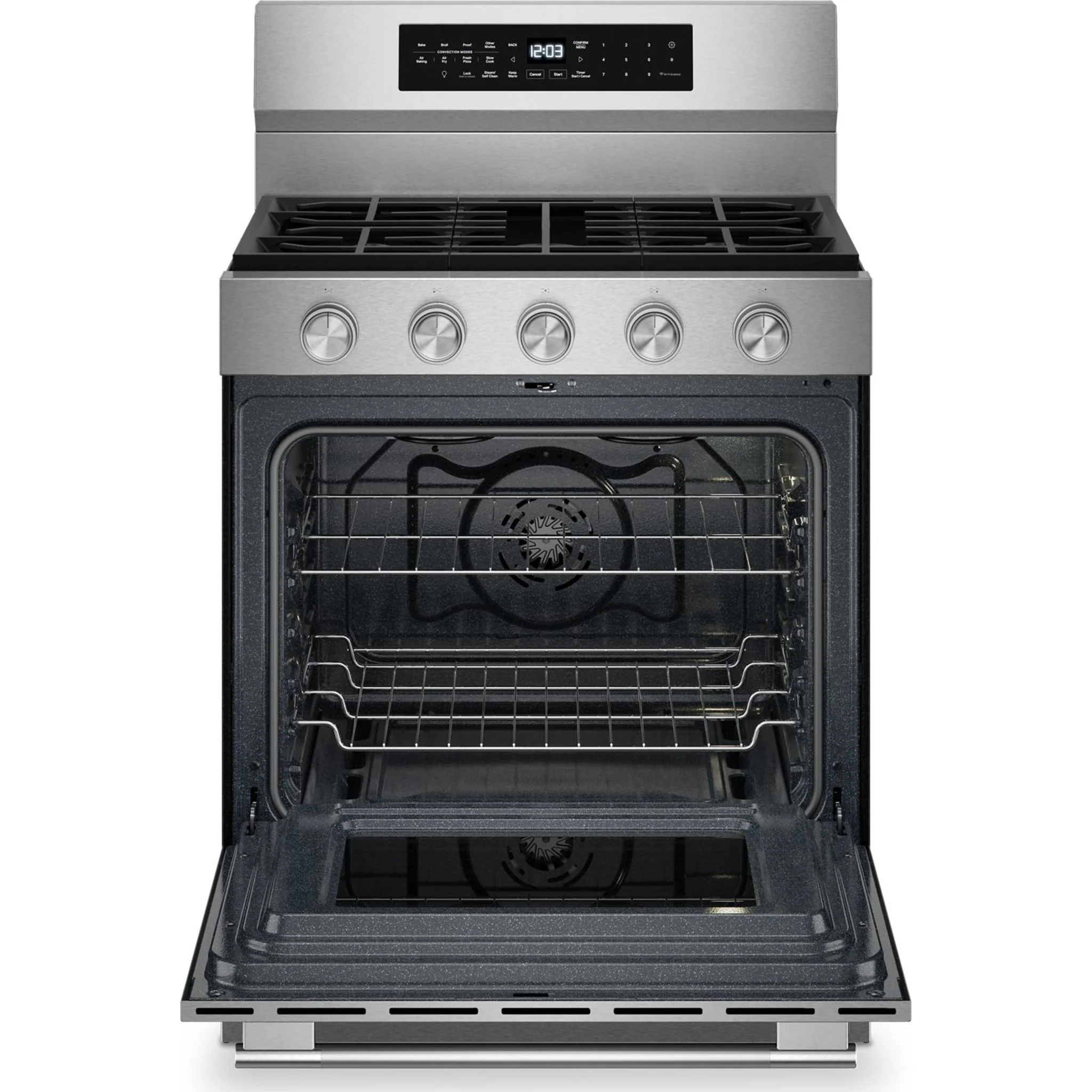 KitchenAid 5.0 Cu. Ft. Smart Freestanding Gas Range with Convection Cooking Modes -Fingerprint Resistant Stainless Steel (KFGS530SPS) - Image 20