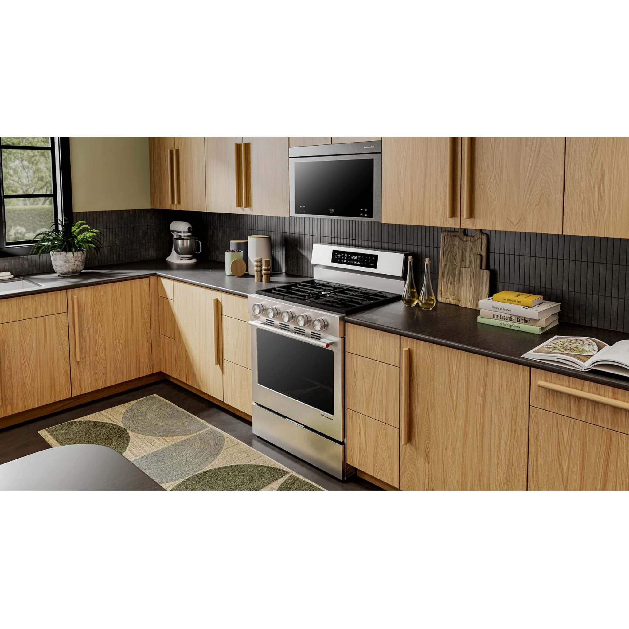 KitchenAid 5.0 Cu. Ft. Smart Freestanding Gas Range with Convection Cooking Modes -Fingerprint Resistant Stainless Steel (KFGS530SPS) - Image 24