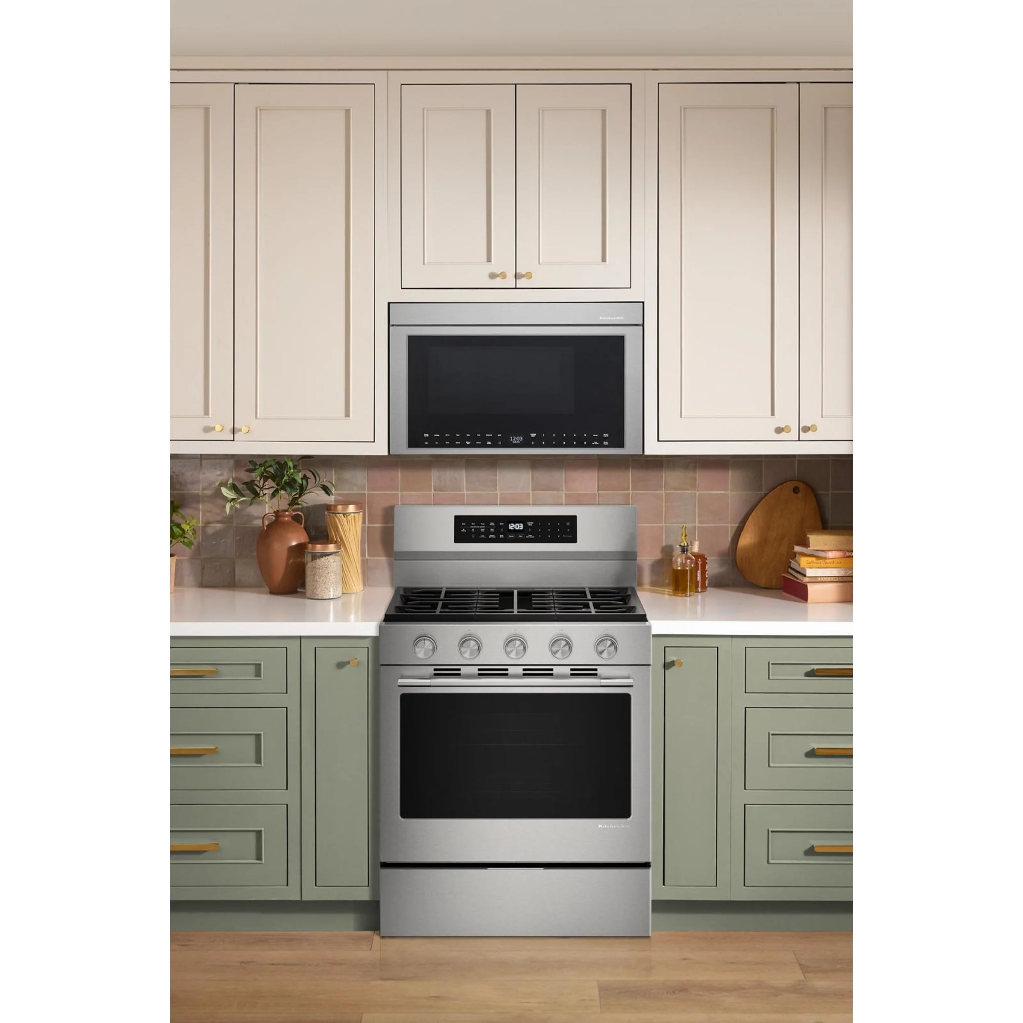 KitchenAid 5.0 Cu. Ft. Smart Freestanding Gas Range with Convection Cooking Modes -Fingerprint Resistant Stainless Steel (KFGS530SPS) - Image 5