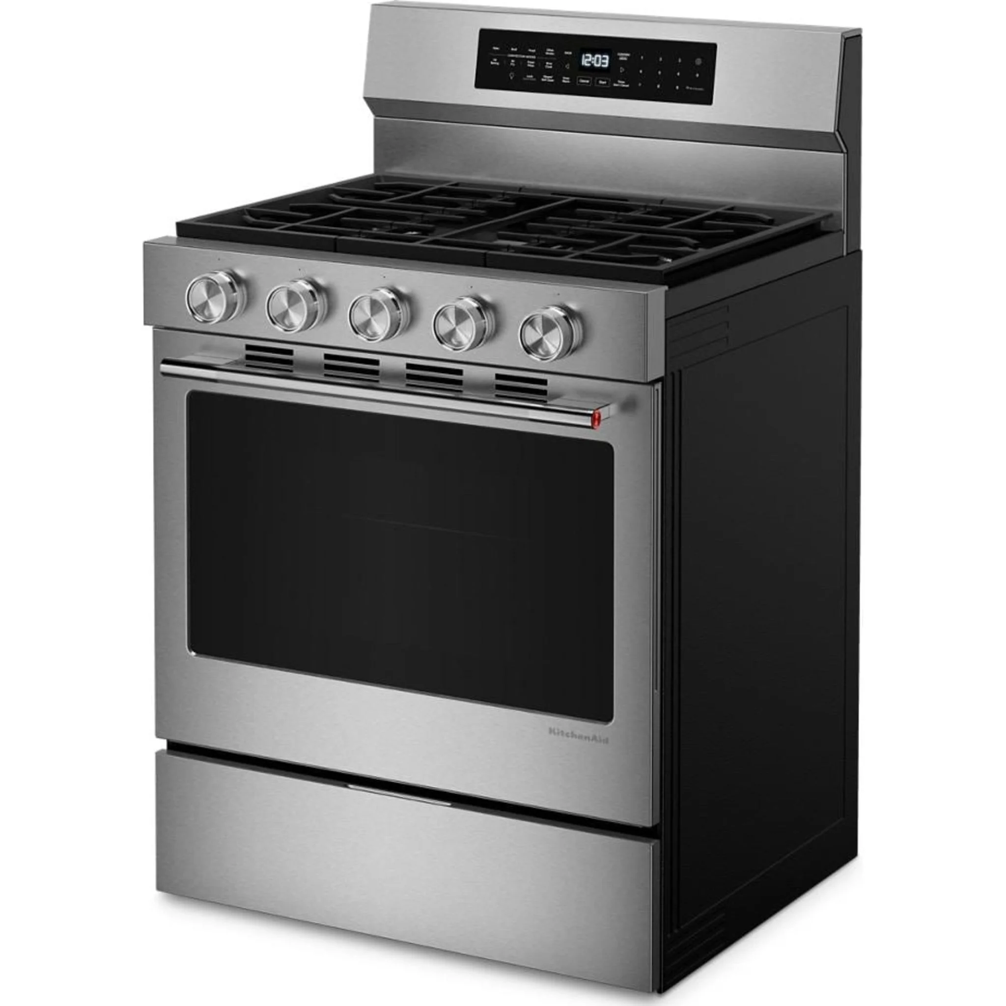 KitchenAid 5.0 Cu. Ft. Smart Freestanding Gas Range with Convection Cooking Modes -Fingerprint Resistant Stainless Steel (KFGS530SPS) - Image 6