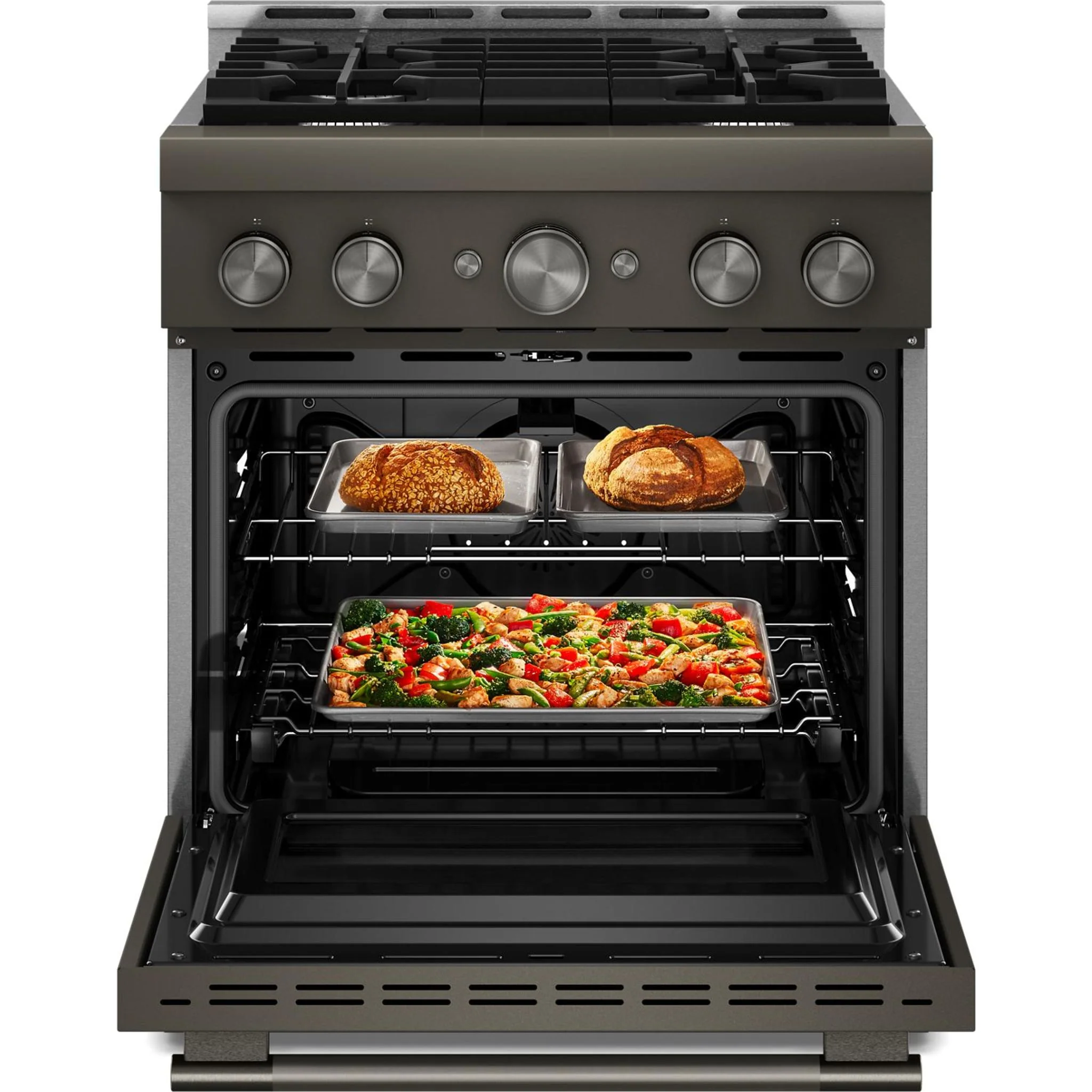 KitchenAid 30" Gas Range (KFGS930SBE) - Black Ore - Image 8