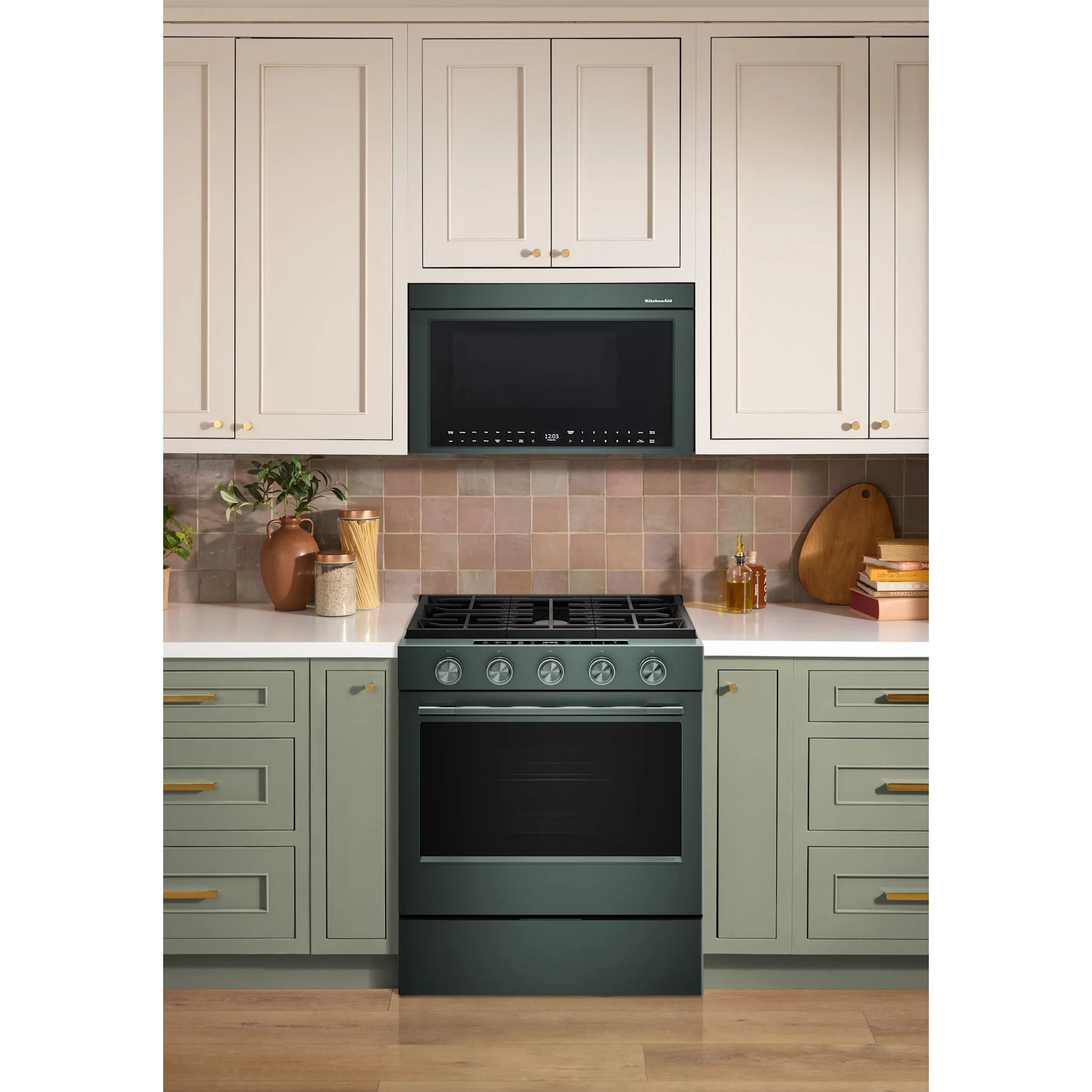 KitchenAid 5.0 Cu. Ft. Smart Slide-in Gas Range with Convection Cooking Modes and 2-in-1 Burner -Juniper (KSGS530SJP) - Image 16