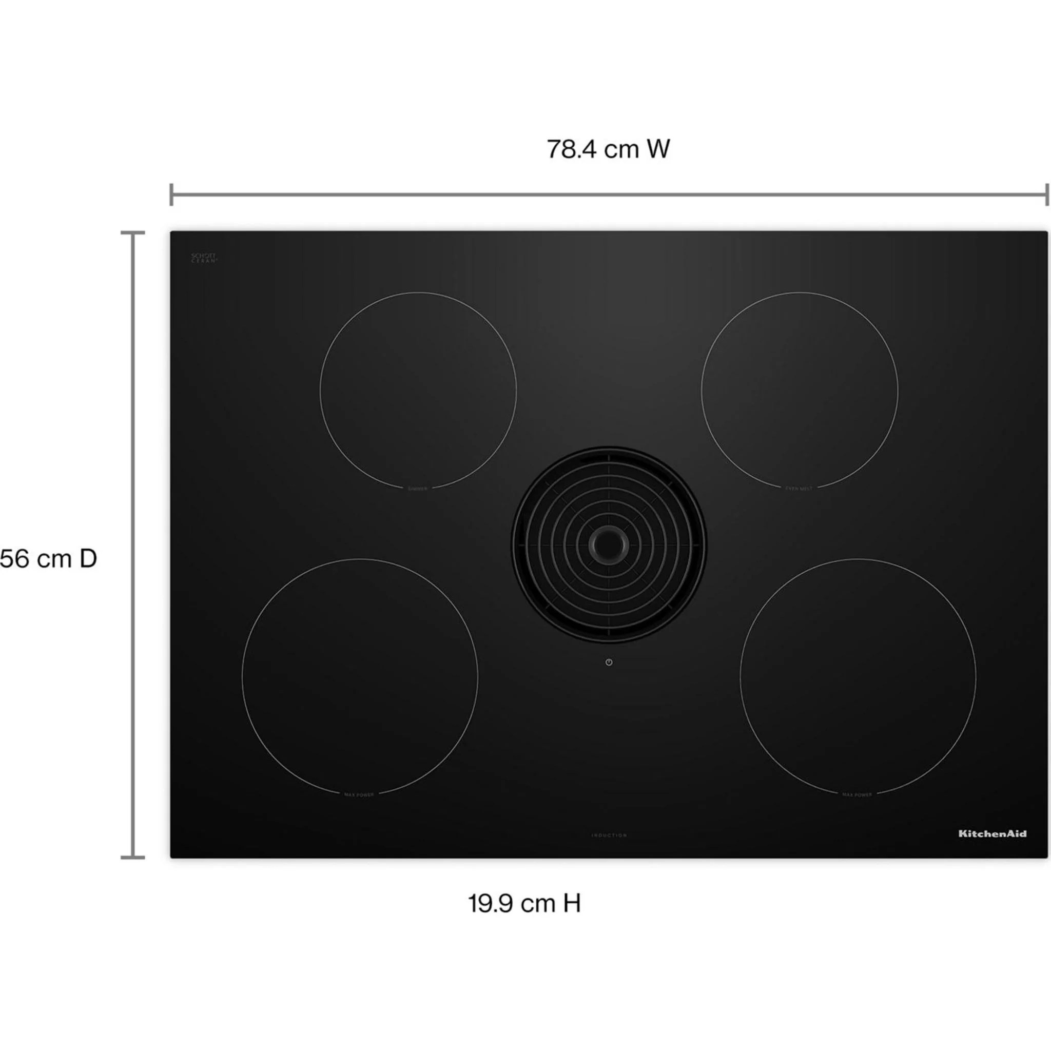 KitchenAid 30" Induction Cooktop (1586899) - Black - Image 4
