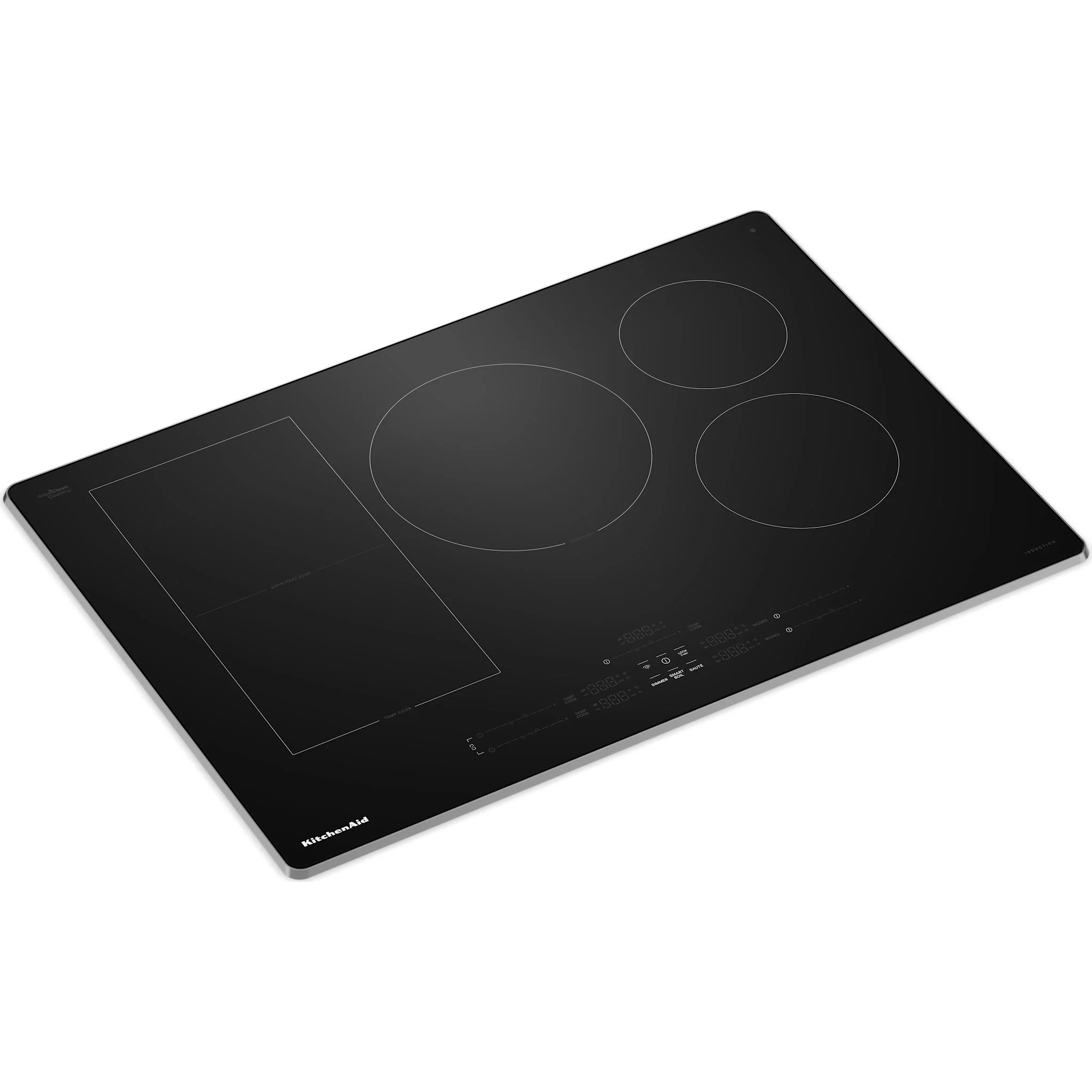 KitchenAid 30" Temp CookInduction Cooktop with 5 Cooking Zones -Blk Glass Touch Ctrl w SS side (KCIT730SSS) - Image 2