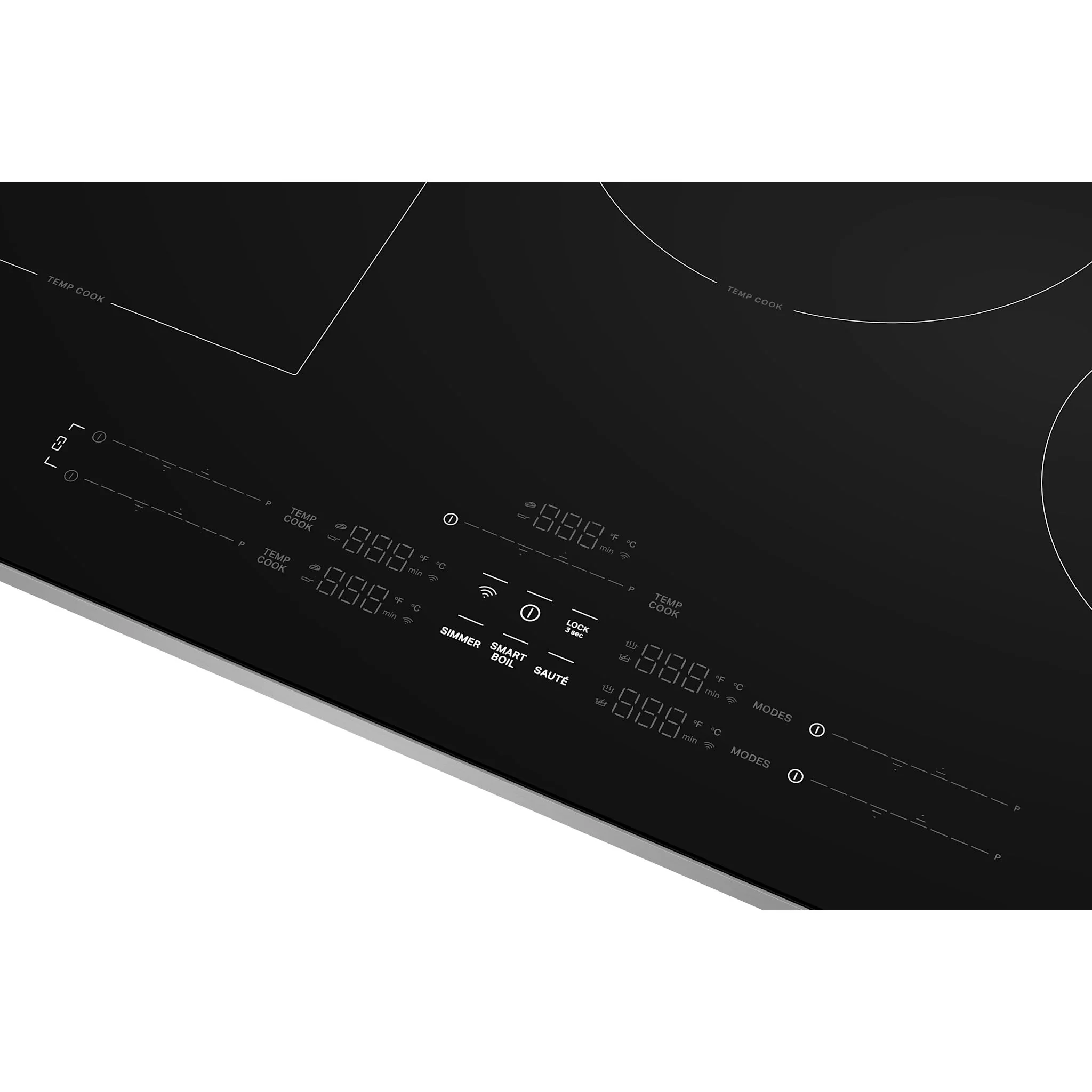 KitchenAid 30" Temp CookInduction Cooktop with 5 Cooking Zones -Blk Glass Touch Ctrl w SS side (KCIT730SSS) - Image 5