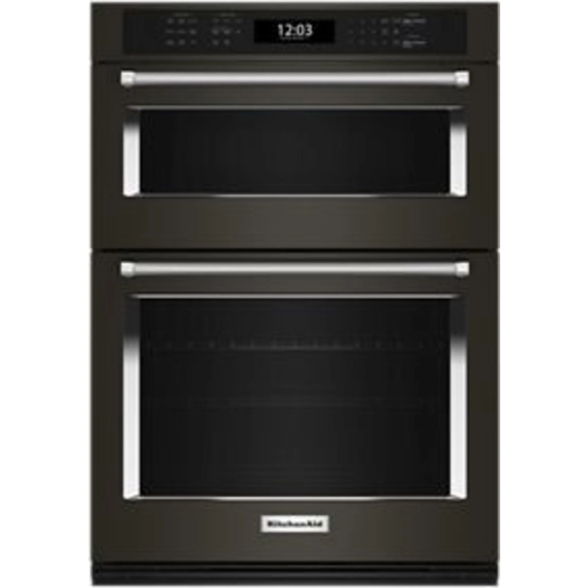 KitchenAid  30" Combination Microwave Wall Oven with Air Fry Mode - Black Stainless Steel (KOEC530PBS) - Image 3