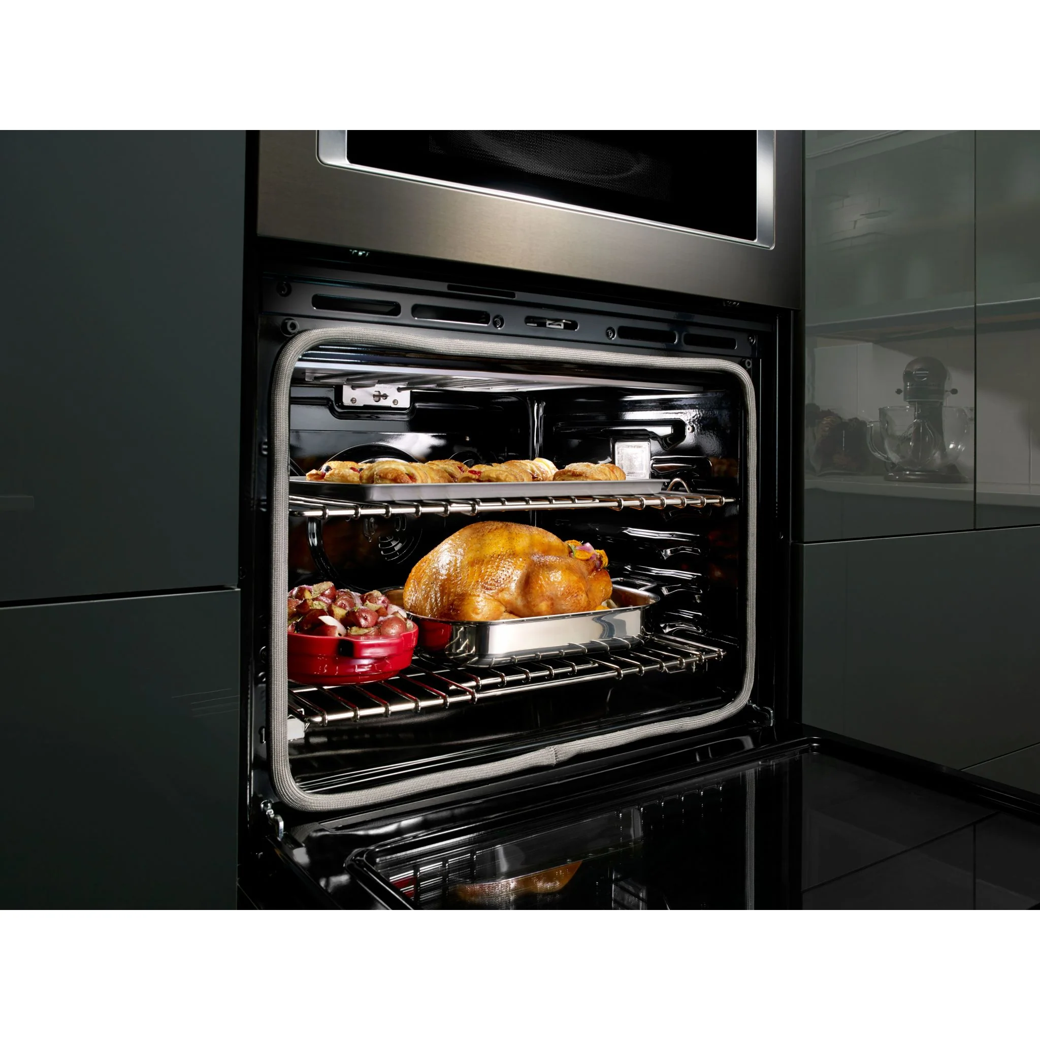 KitchenAid  30" Combination Wall Oven with Even-Heat True Convection (Lower Oven) (KOCE500EBS) - Image 13