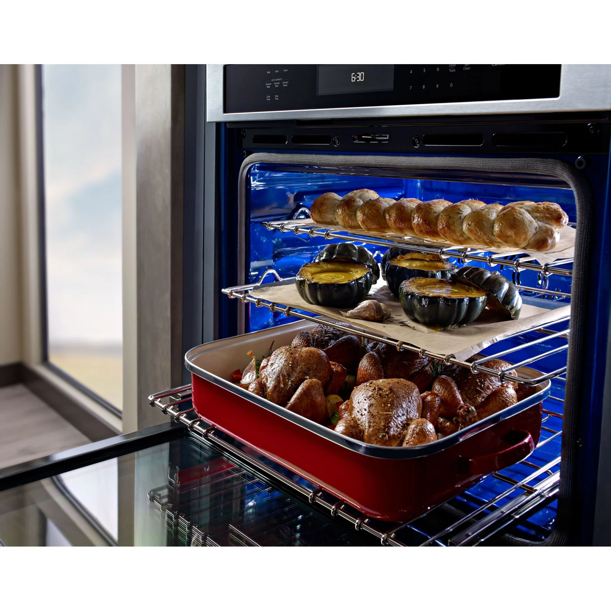 KitchenAid  30" Single Wall Oven with Even-Heat True Convection (KOSE500EWH) - Image 3
