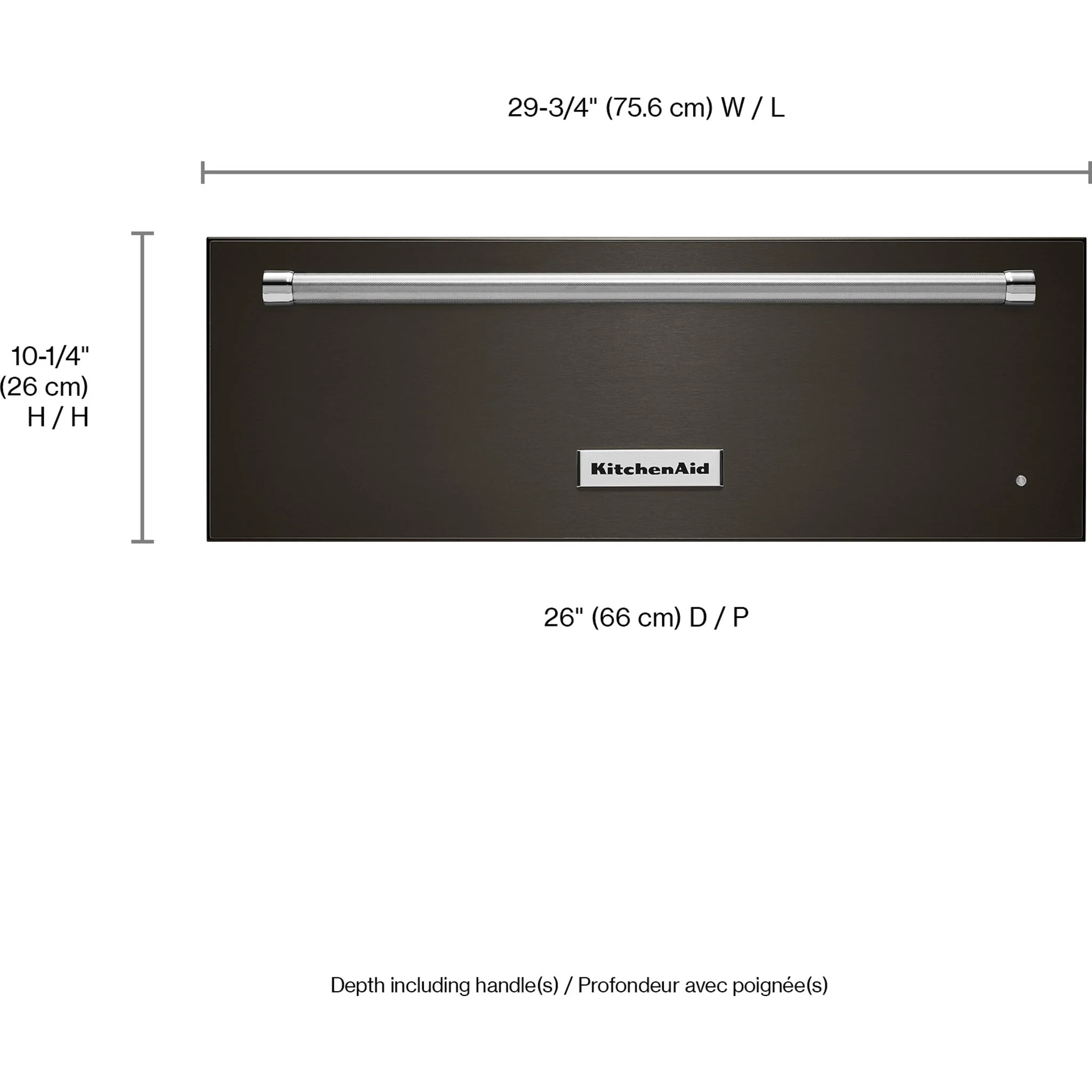 KitchenAid 30'' Slow Cook Warming Drawer with PrintShield Finish - Black Stainless (KOWT100EBS) - Image 2