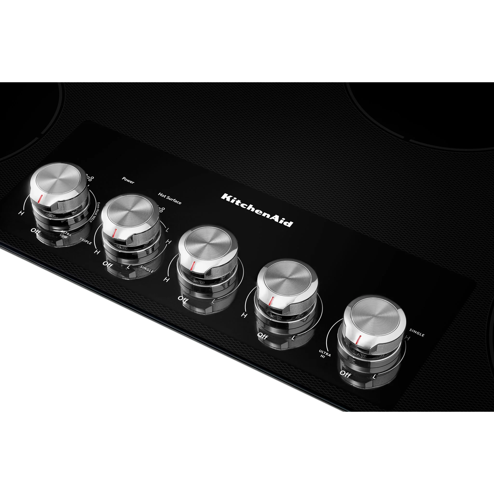 KitchenAid 36" Electric Cooktop with 5 Elements and Knob Controls -Black (KCES556HBL) - Image 5