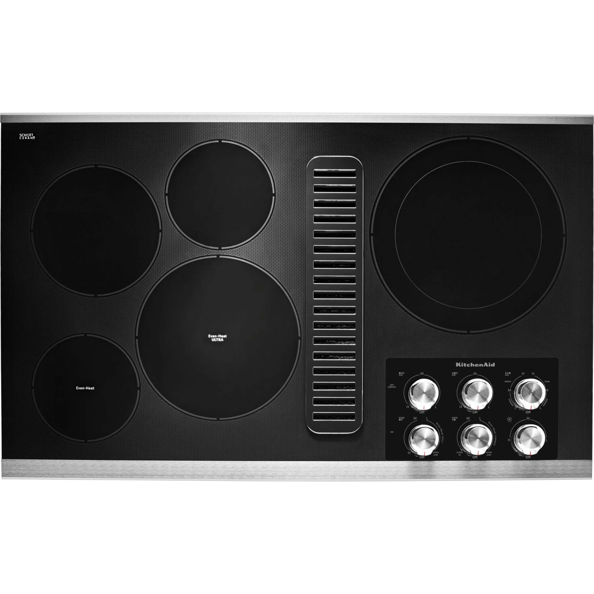 KitchenAid 36" Electric Downdraft Cooktop with 5 Elements -Stainless Steel (KCED606GSS) - Image 3