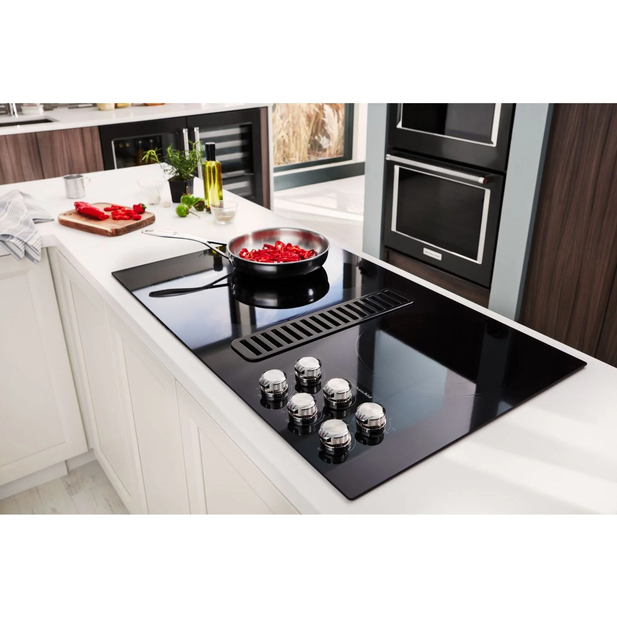 KitchenAid 36" Electric Downdraft Cooktop with 5 Elements -Black (KCED606GBL) - Image 11