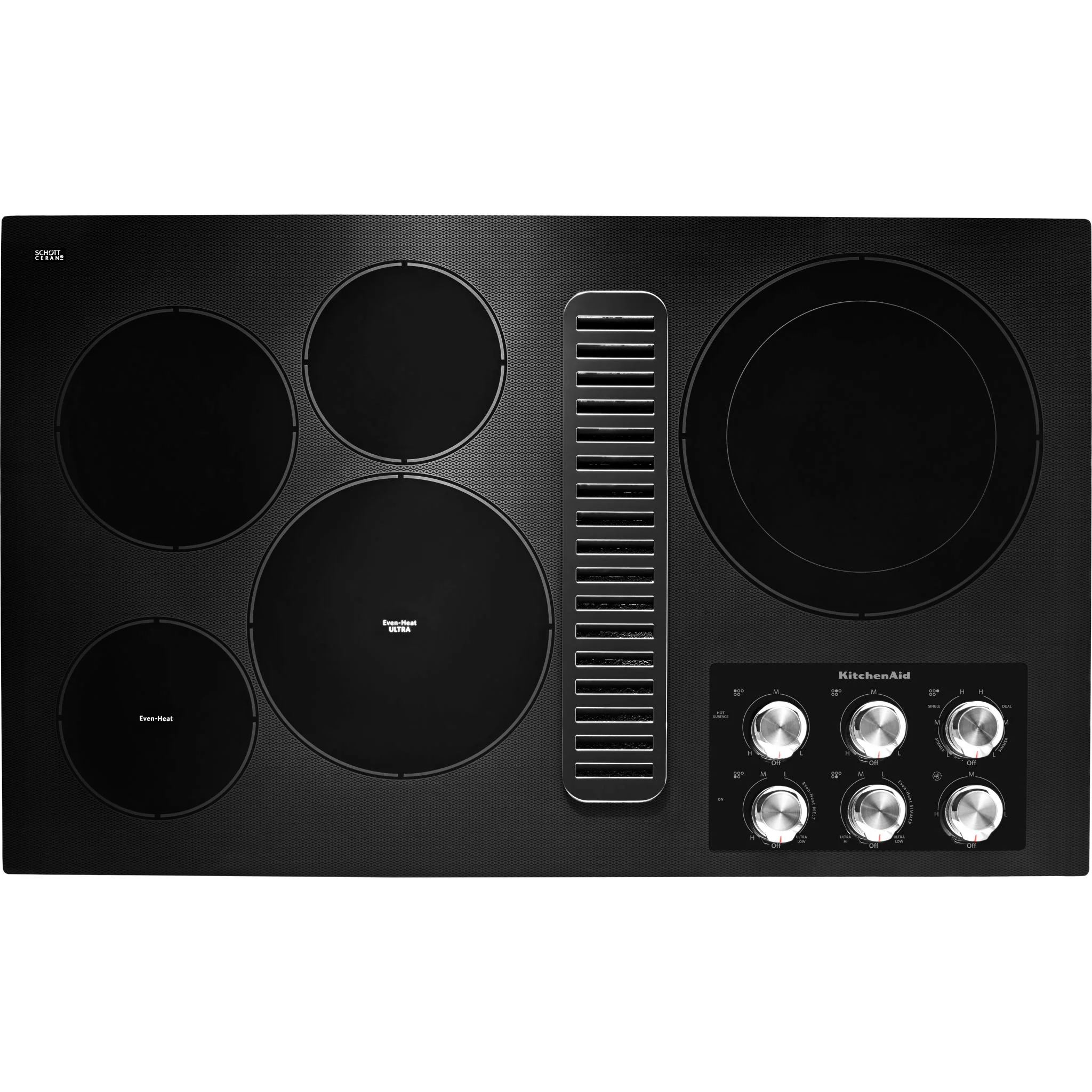 KitchenAid 36" Electric Downdraft Cooktop with 5 Elements -Black (KCED606GBL) - Image 12