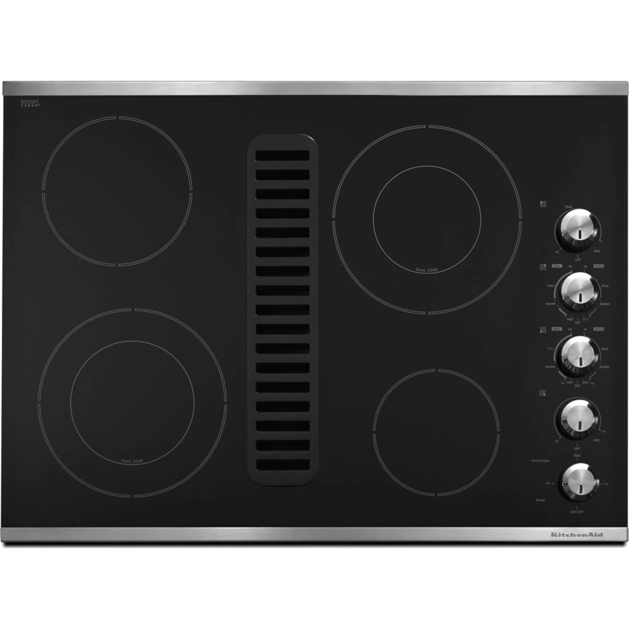 KitchenAid 36" Electric Downdraft Cooktop with 5 Elements -Black (KCED606GBL) - Image 13