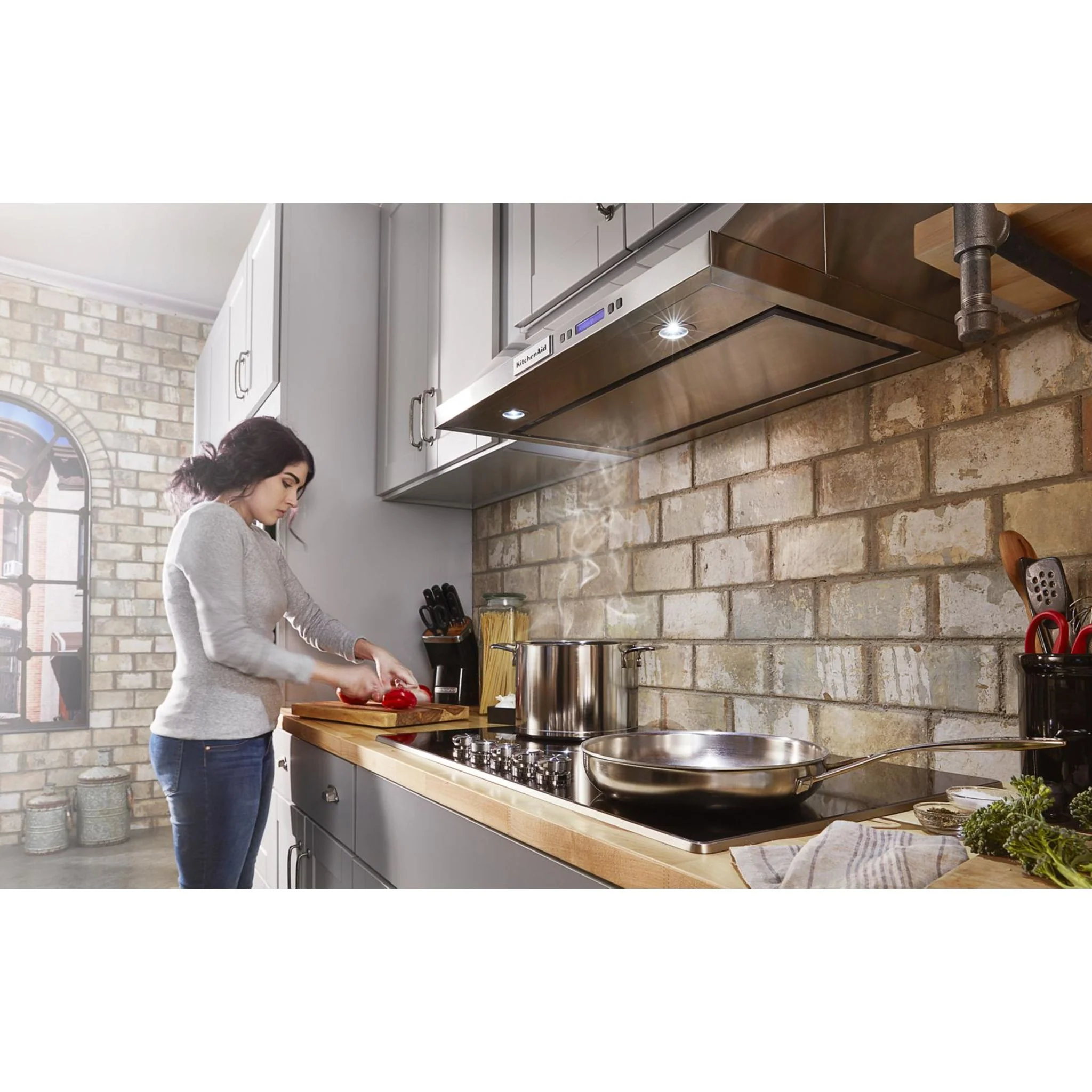 KitchenAid 36" Electric Cooktop with 5 Elements and Knob Controls -Stainless Steel (KCES556HSS) - Image 5