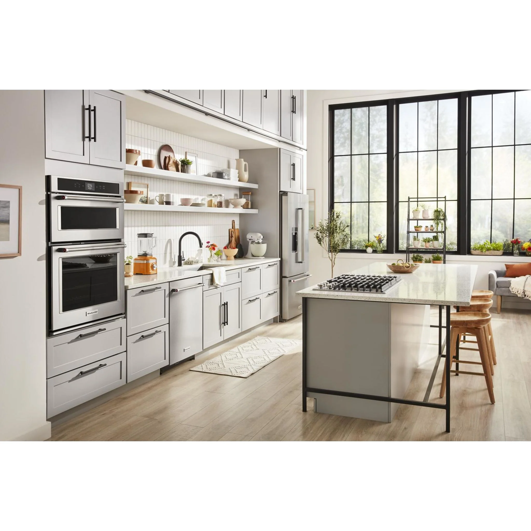 KitchenAid 36" 5 Burner Gas Downdraft Cooktop -Stainless Steel (KCGD506GSS) - Image 8