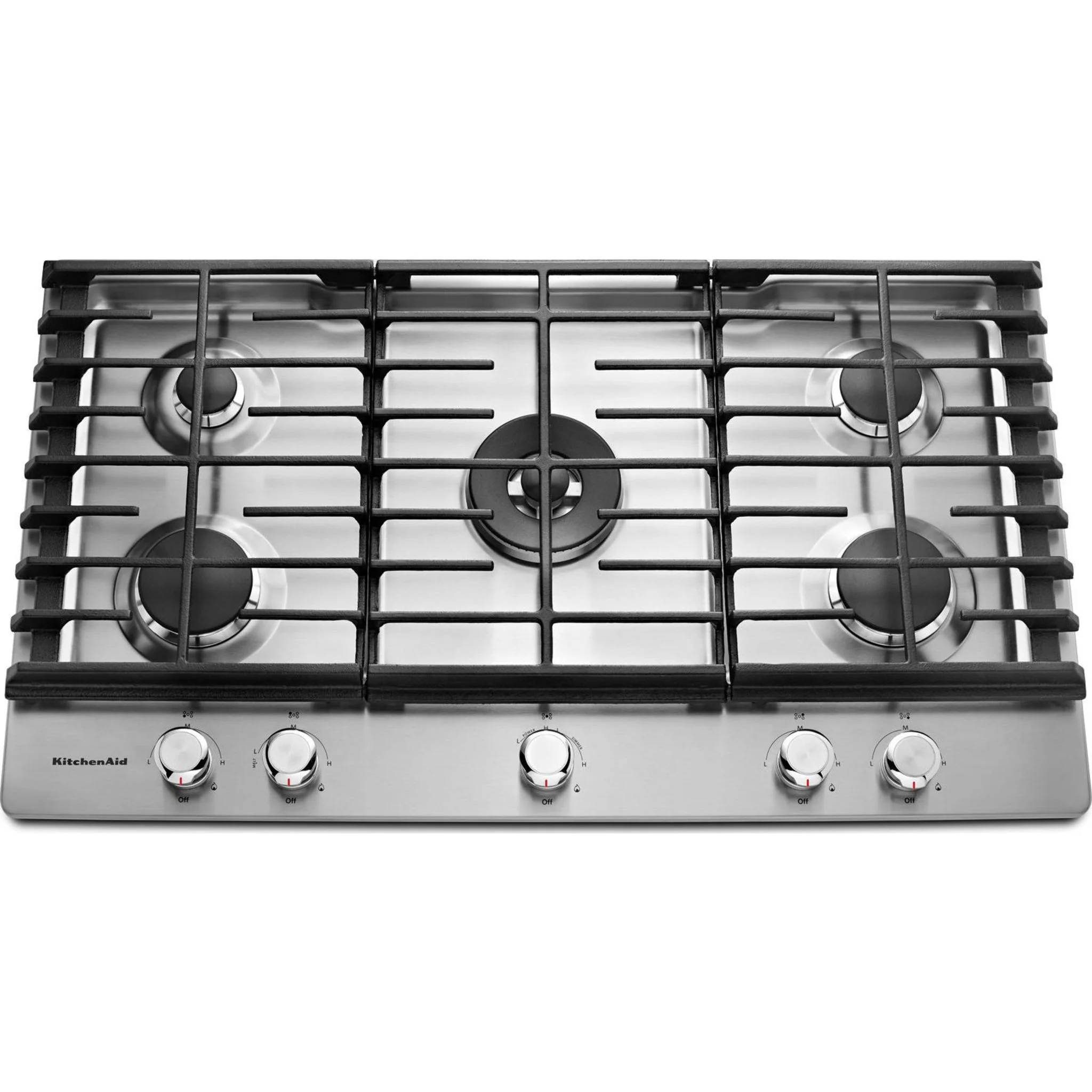 KitchenAid 36" 5-Burner Gas Cooktop -Stainless Steel (KCGS556ESS) - Image 16
