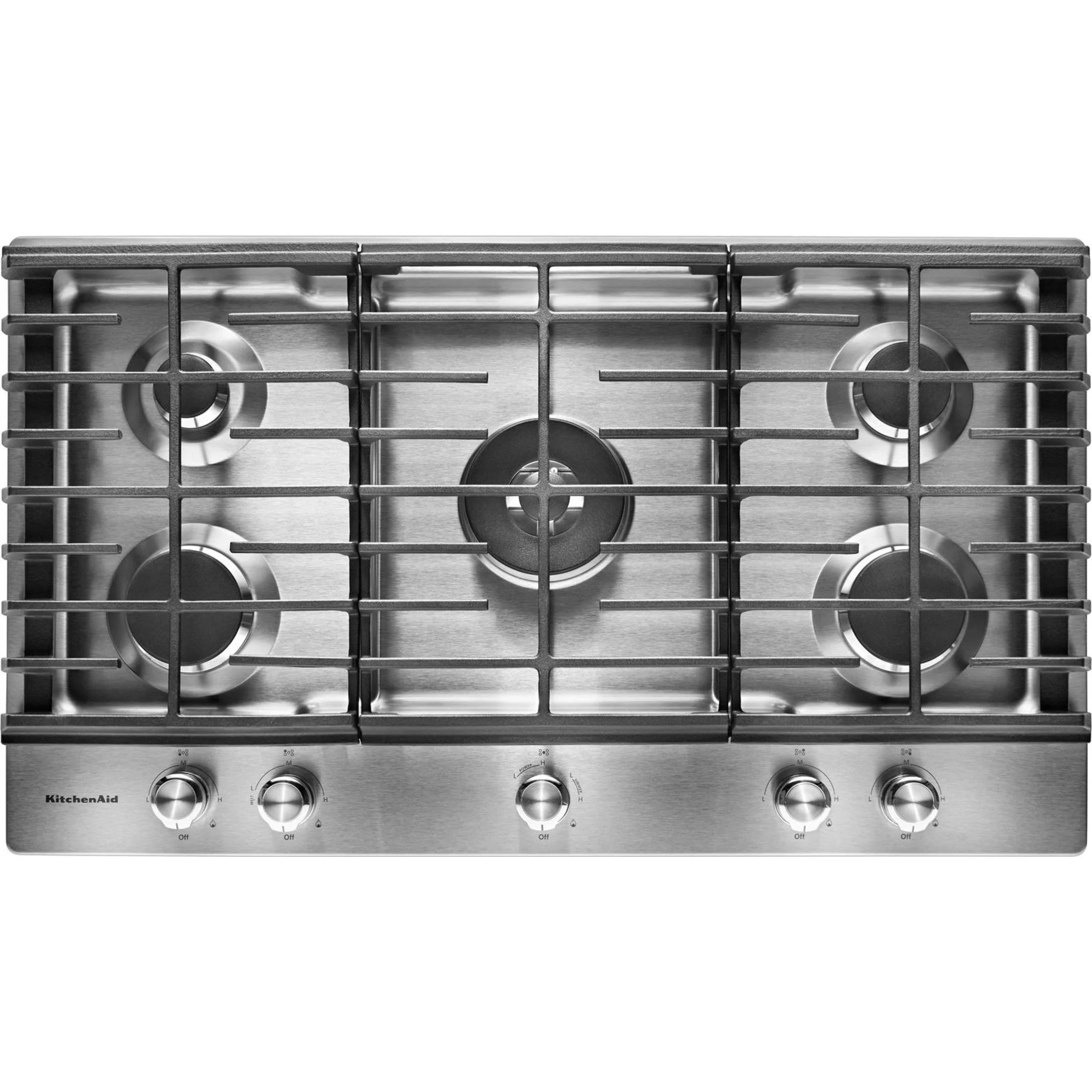KitchenAid 36" 5-Burner Gas Cooktop -Stainless Steel (KCGS556ESS) - Image 21